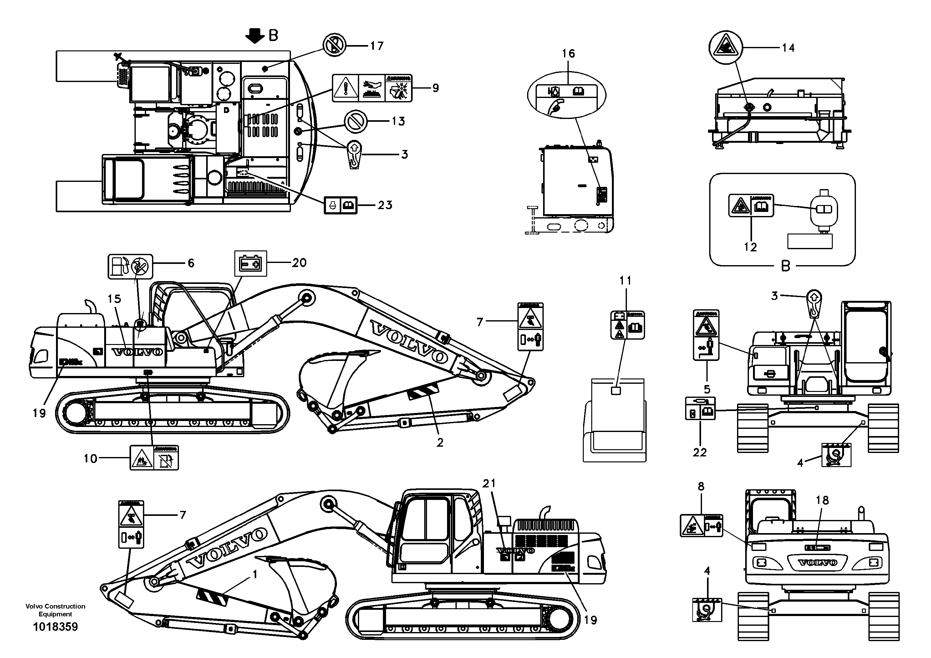 Decal, outer location — volvo parts diagram