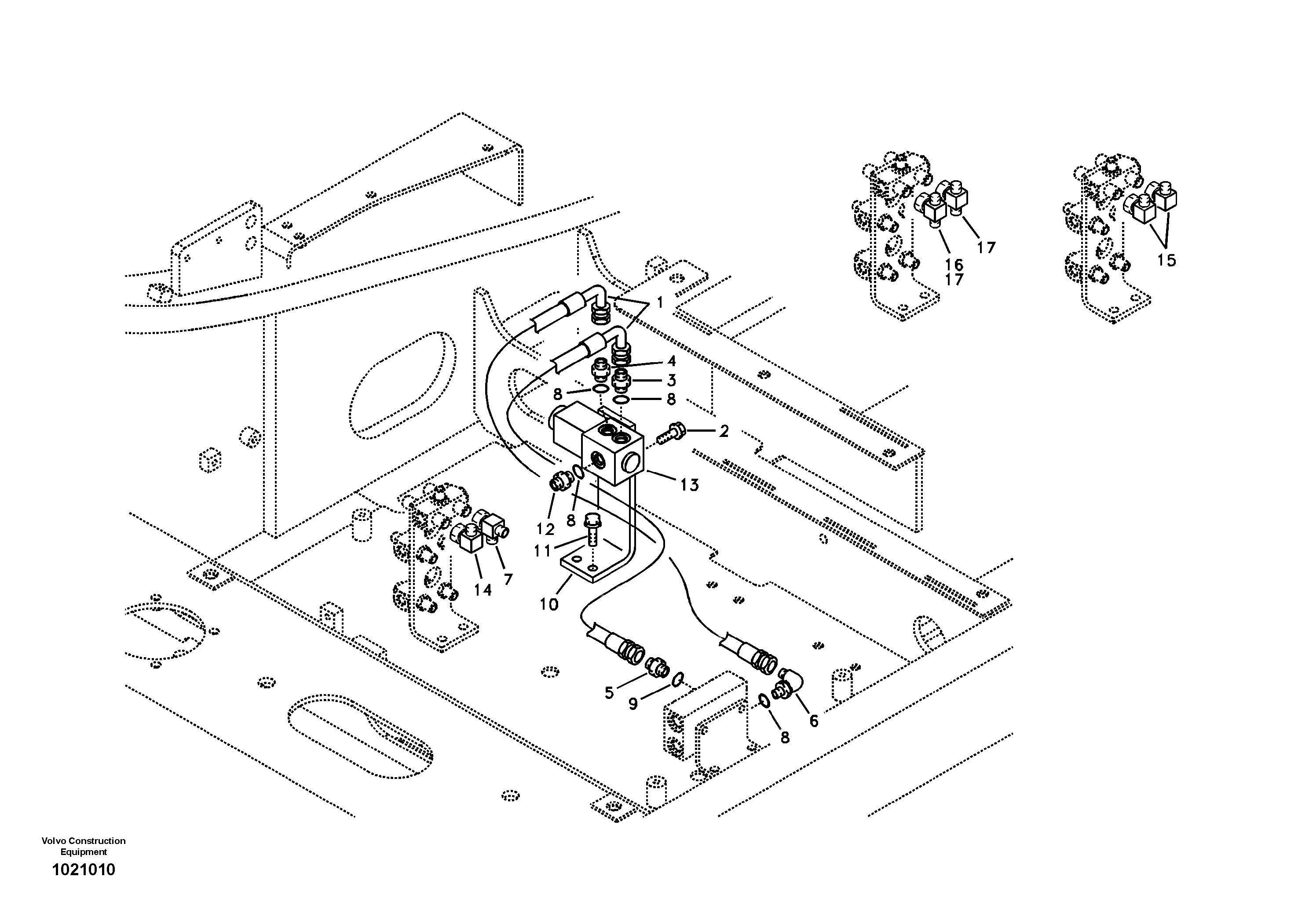 Servo system, hammer and shear — volvo parts diagram