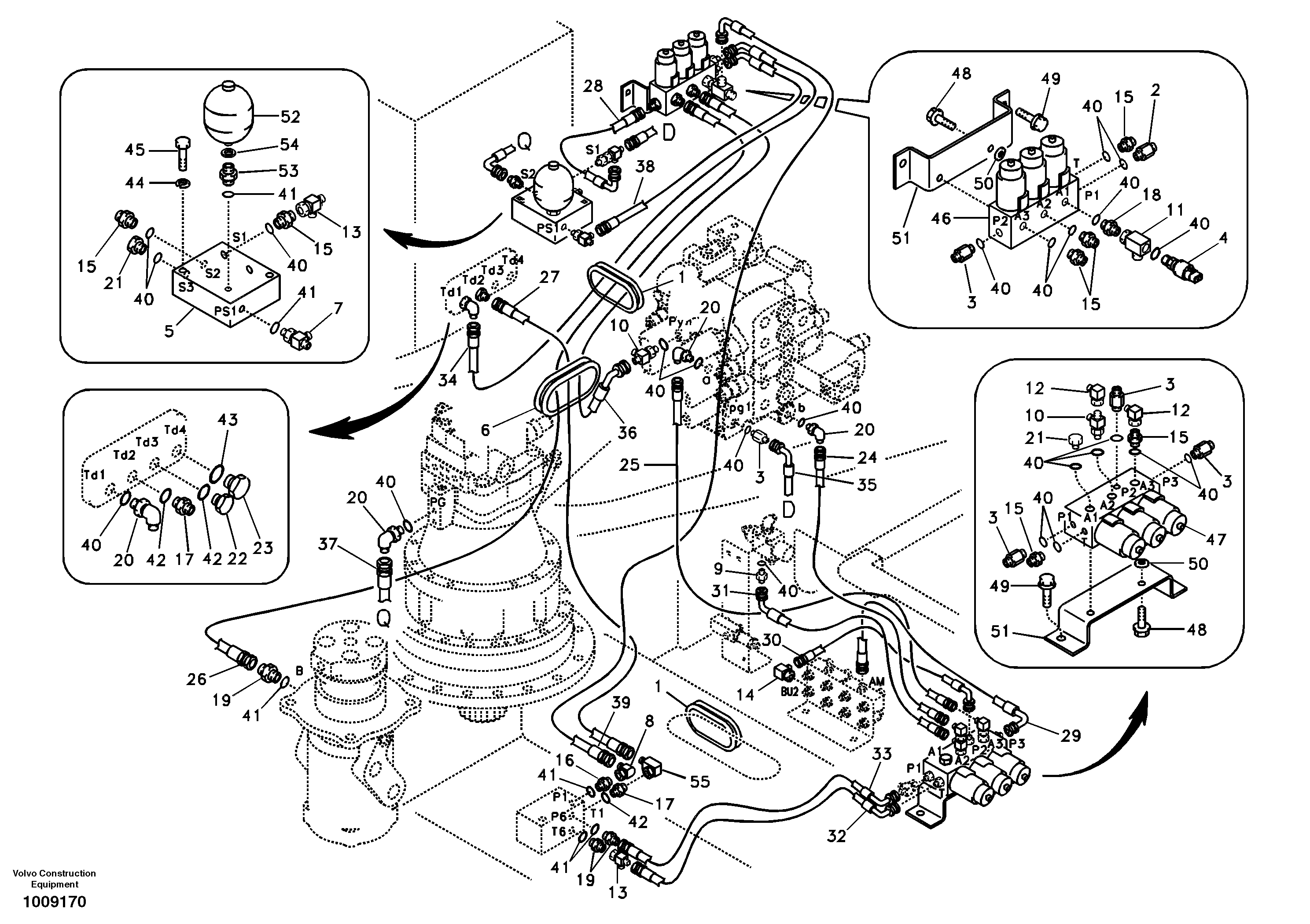 Servo system, control valve to solenoid valve — volvo parts diagram