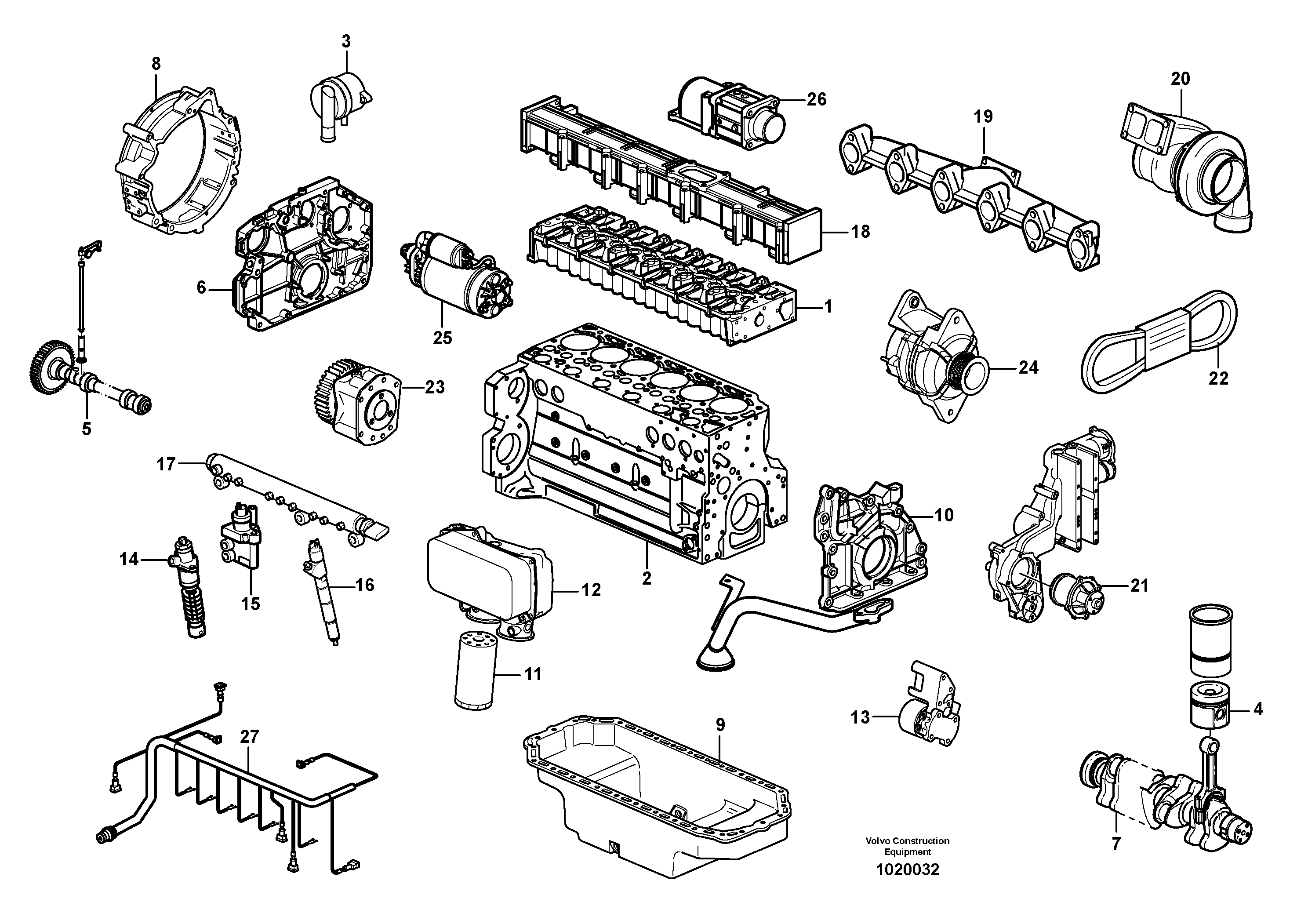 Engine — volvo parts diagram
