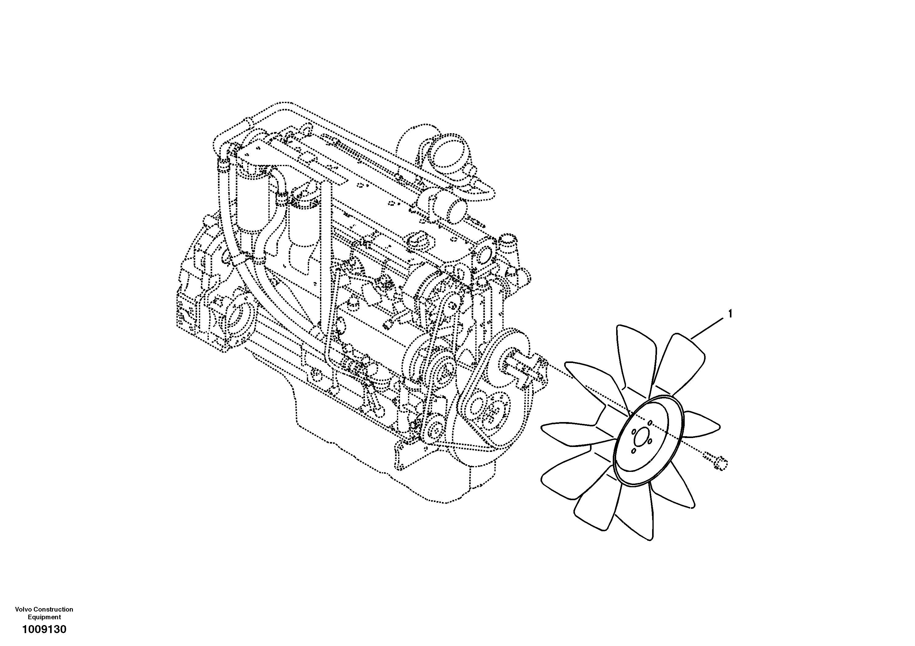 Cooling fan mounting — volvo parts diagram