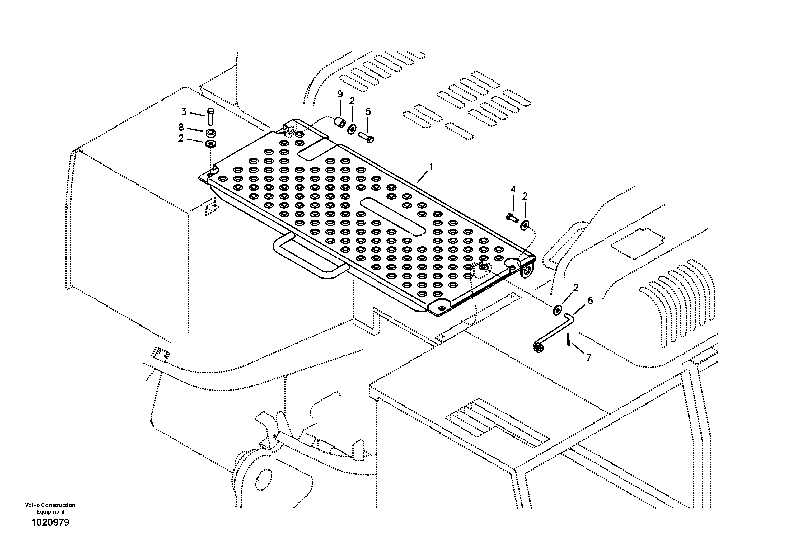 Cover, control valve — volvo parts diagram