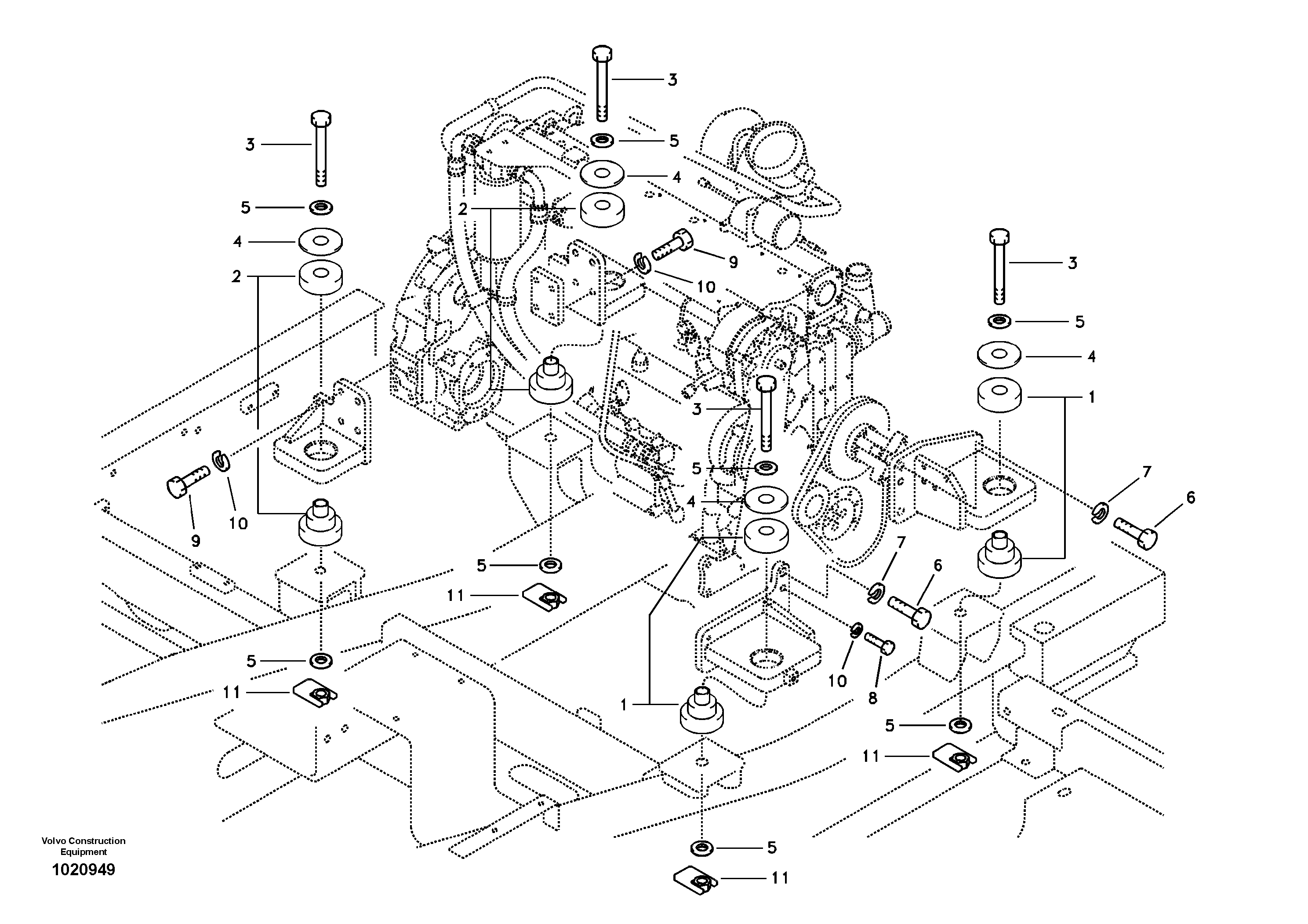 Engine mount — volvo parts diagram