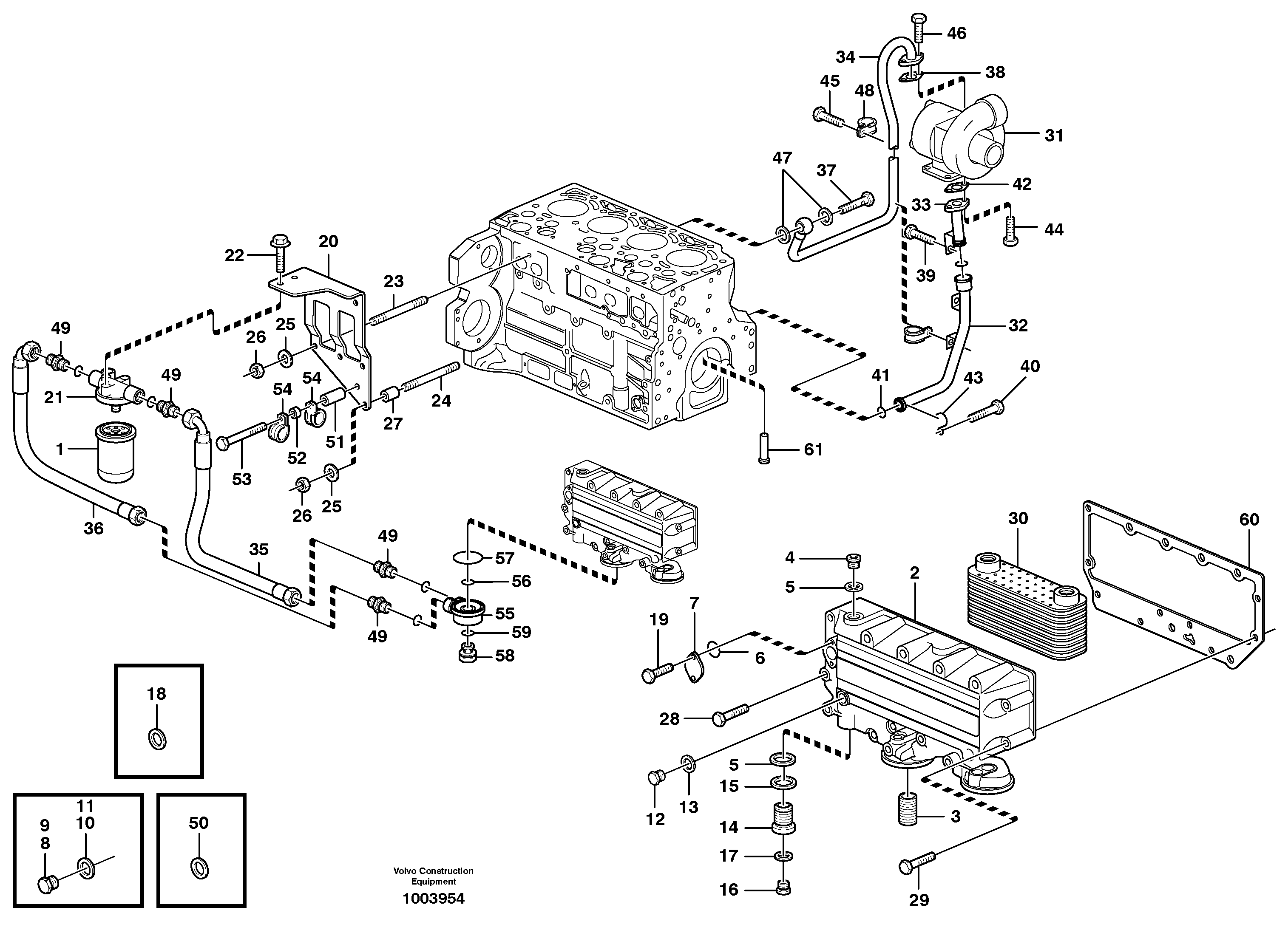Lubricating oil system — volvo parts diagram