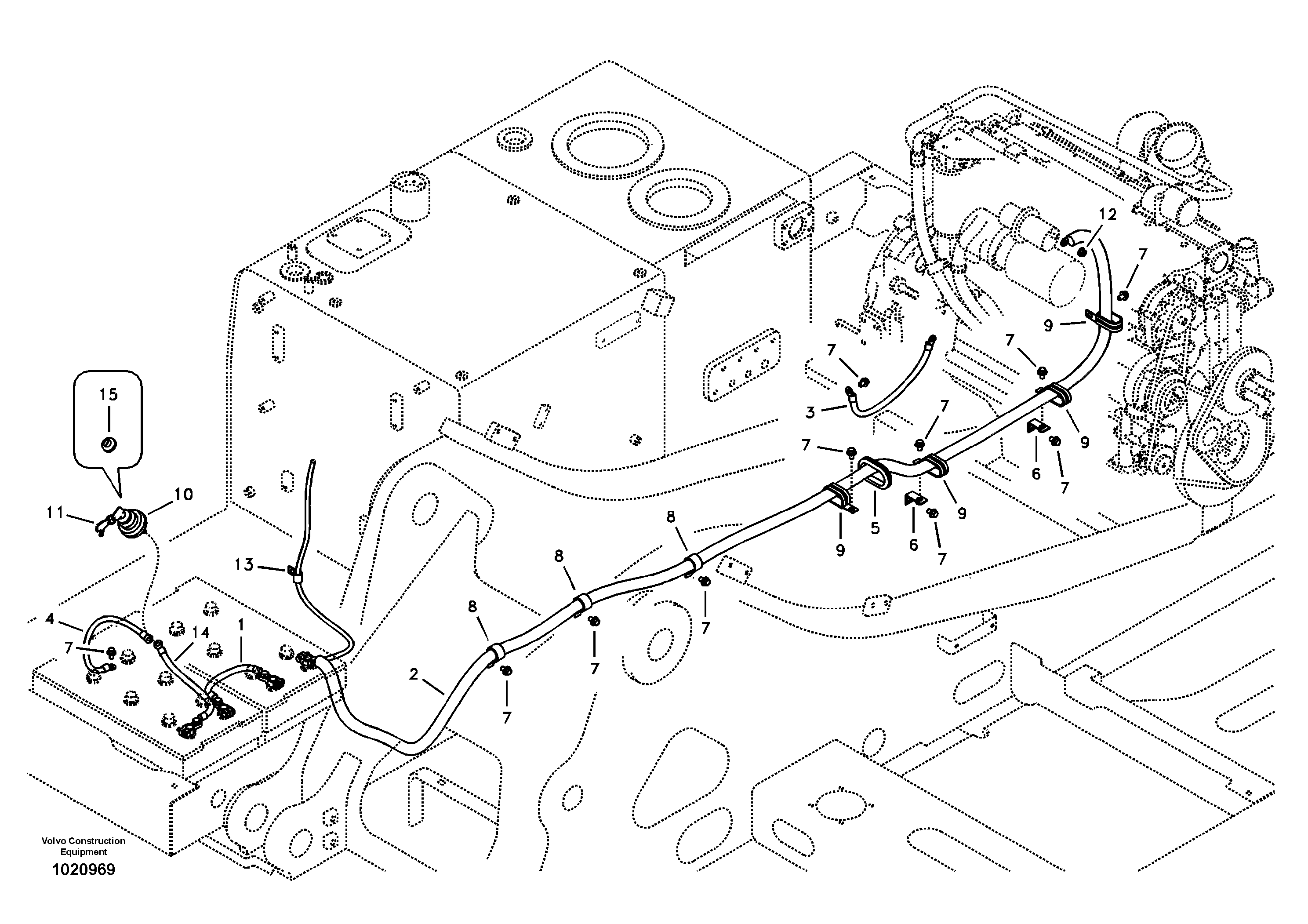 Cables, battery — volvo parts diagram