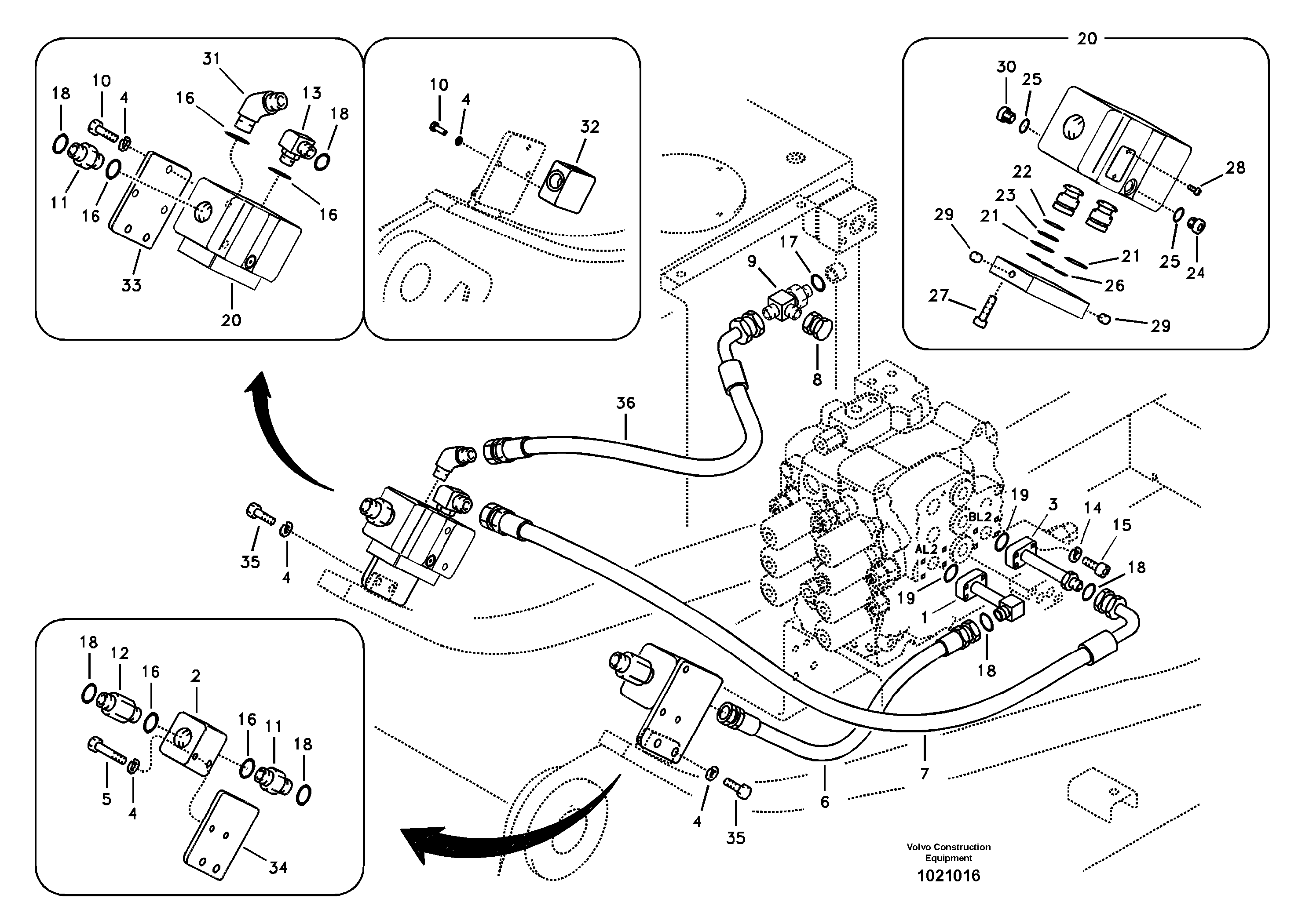 Working hydraulic, hammer and shear for upper — volvo parts diagram