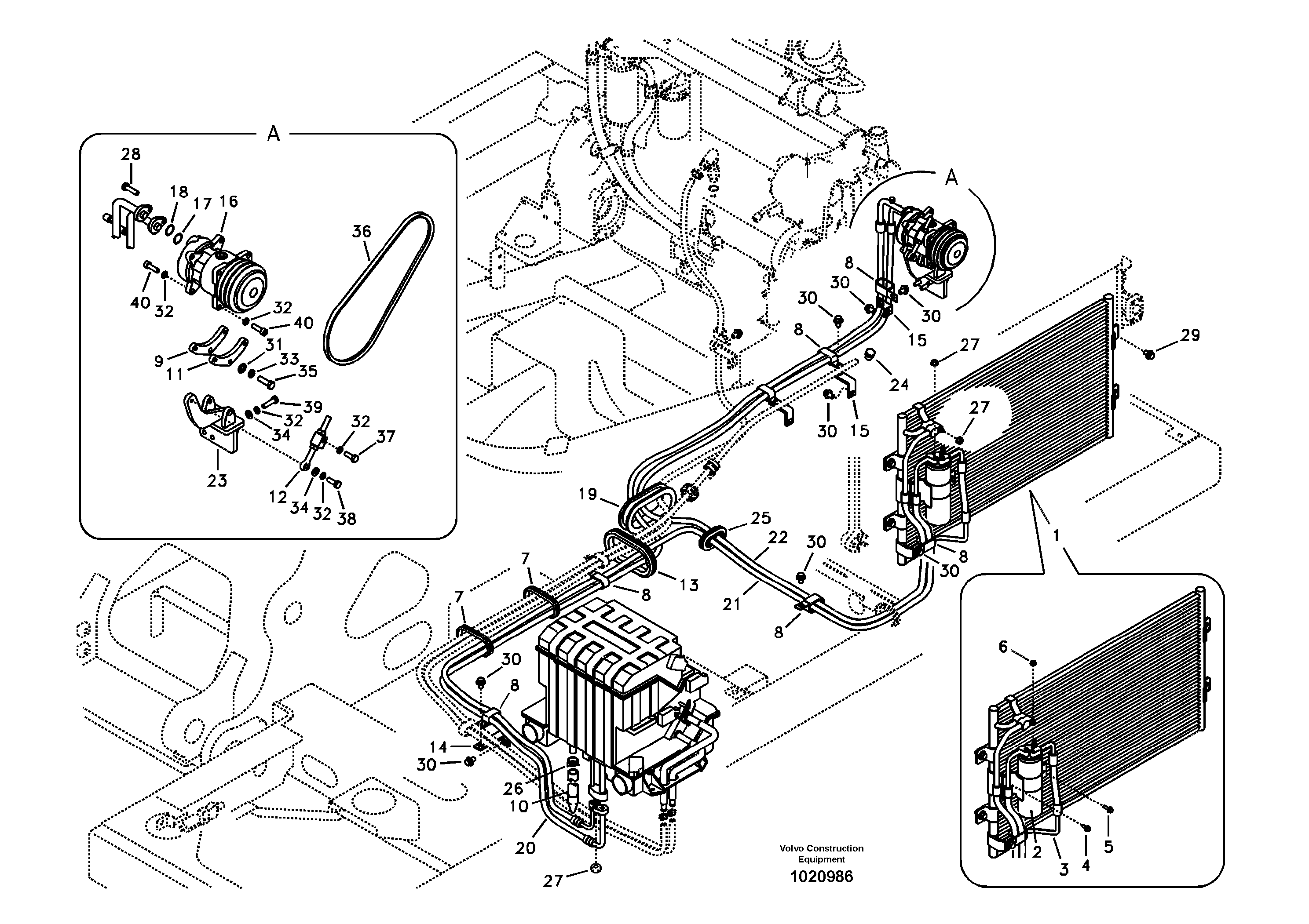 Air conditioning unit line — volvo parts diagram