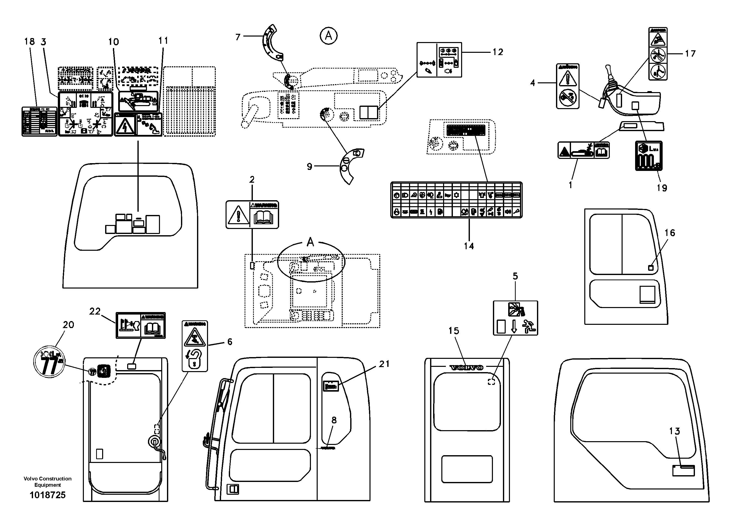 Decal, inner location — volvo parts diagram
