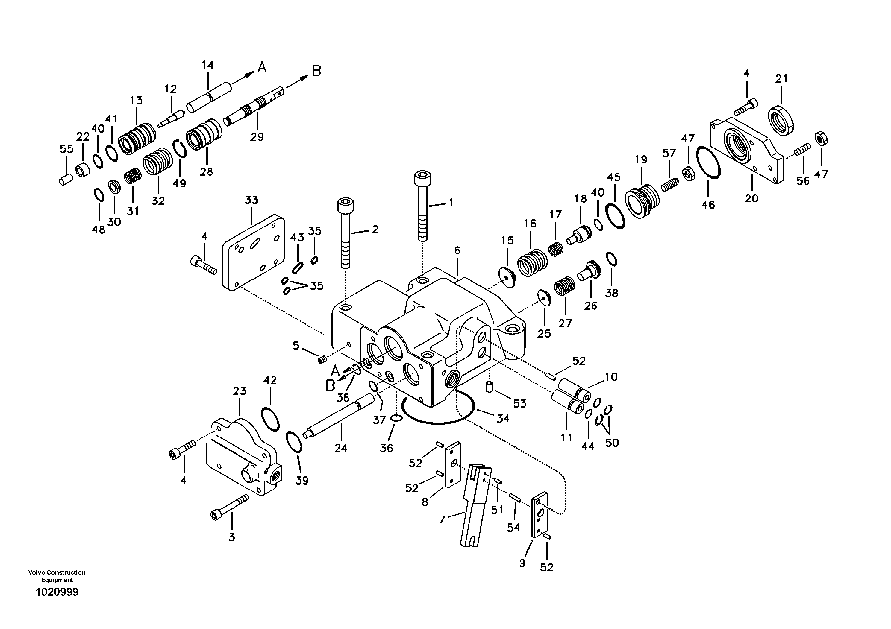Regulator, hydraulic pump — volvo parts diagram