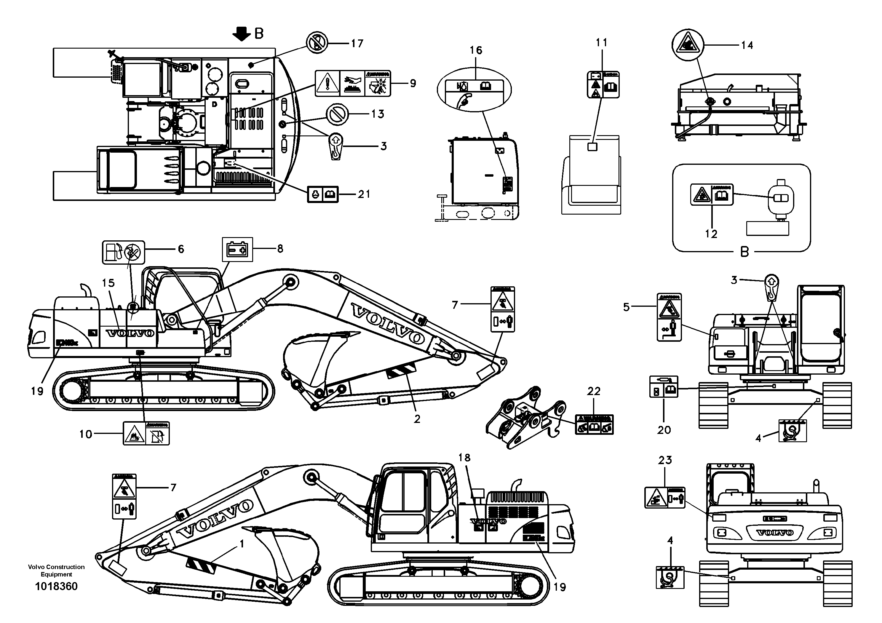 Decal, outer location — volvo parts diagram