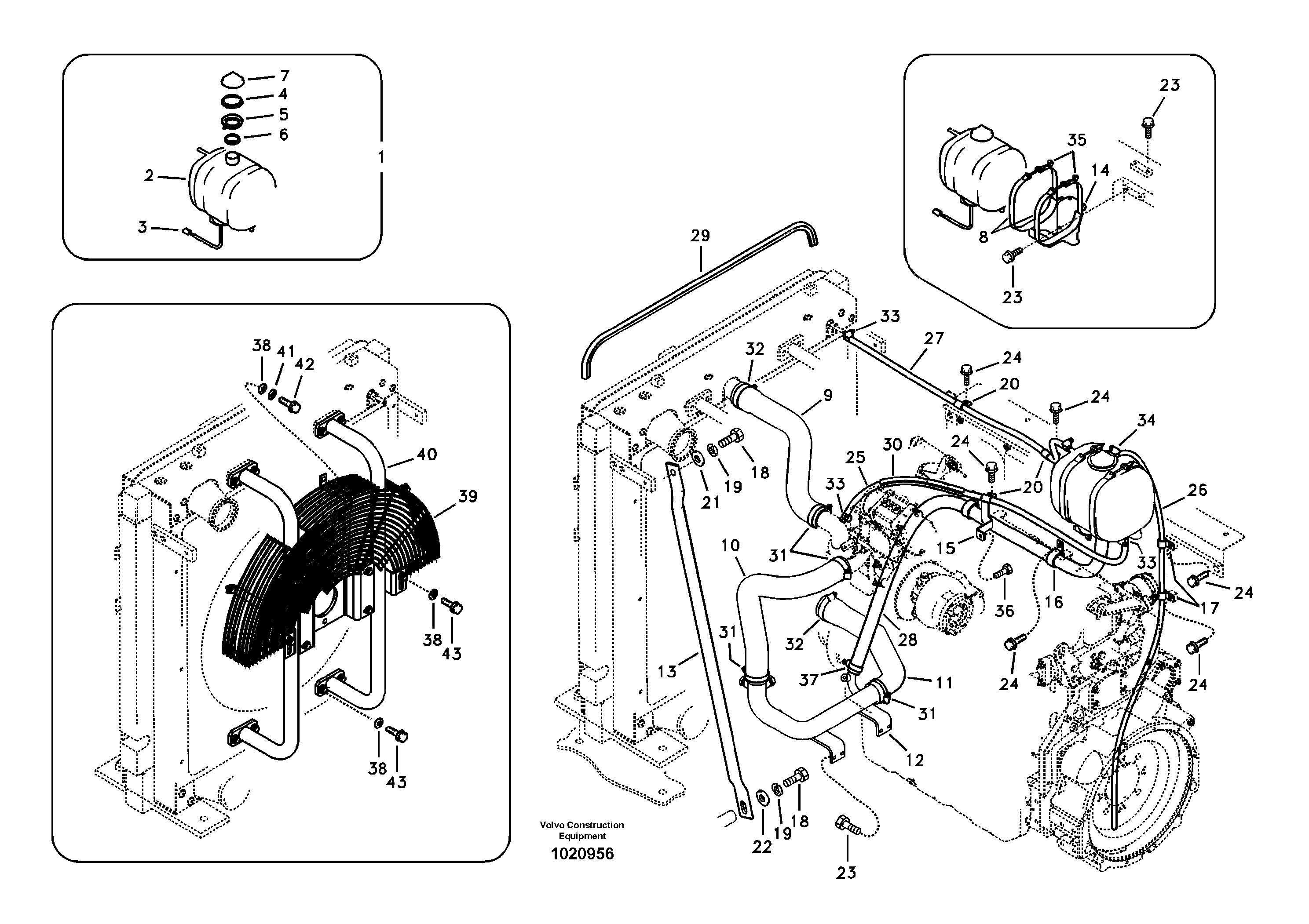 Cooling system — volvo parts diagram