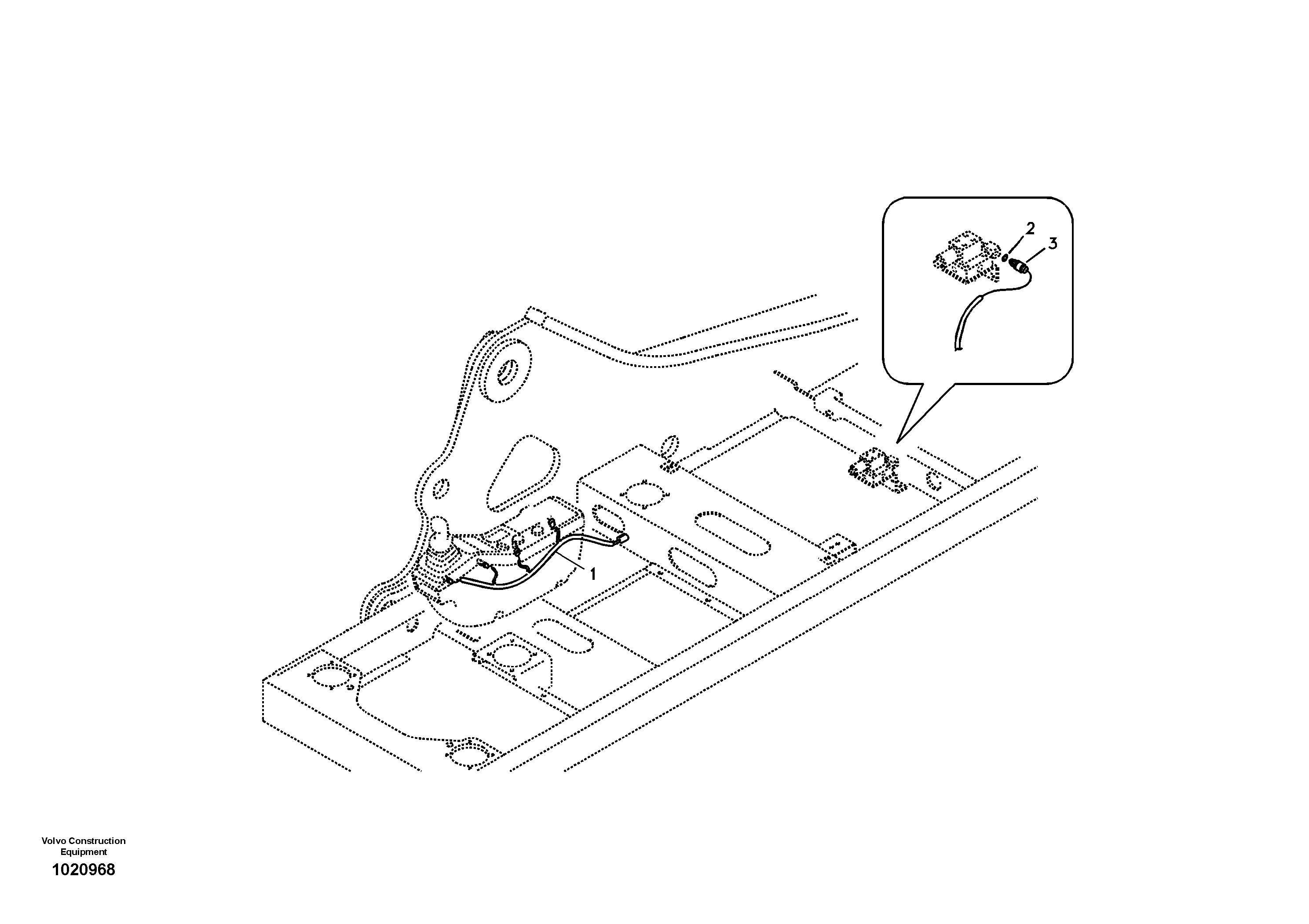 Cable and wire harness for clamshell bucket — volvo parts diagram
