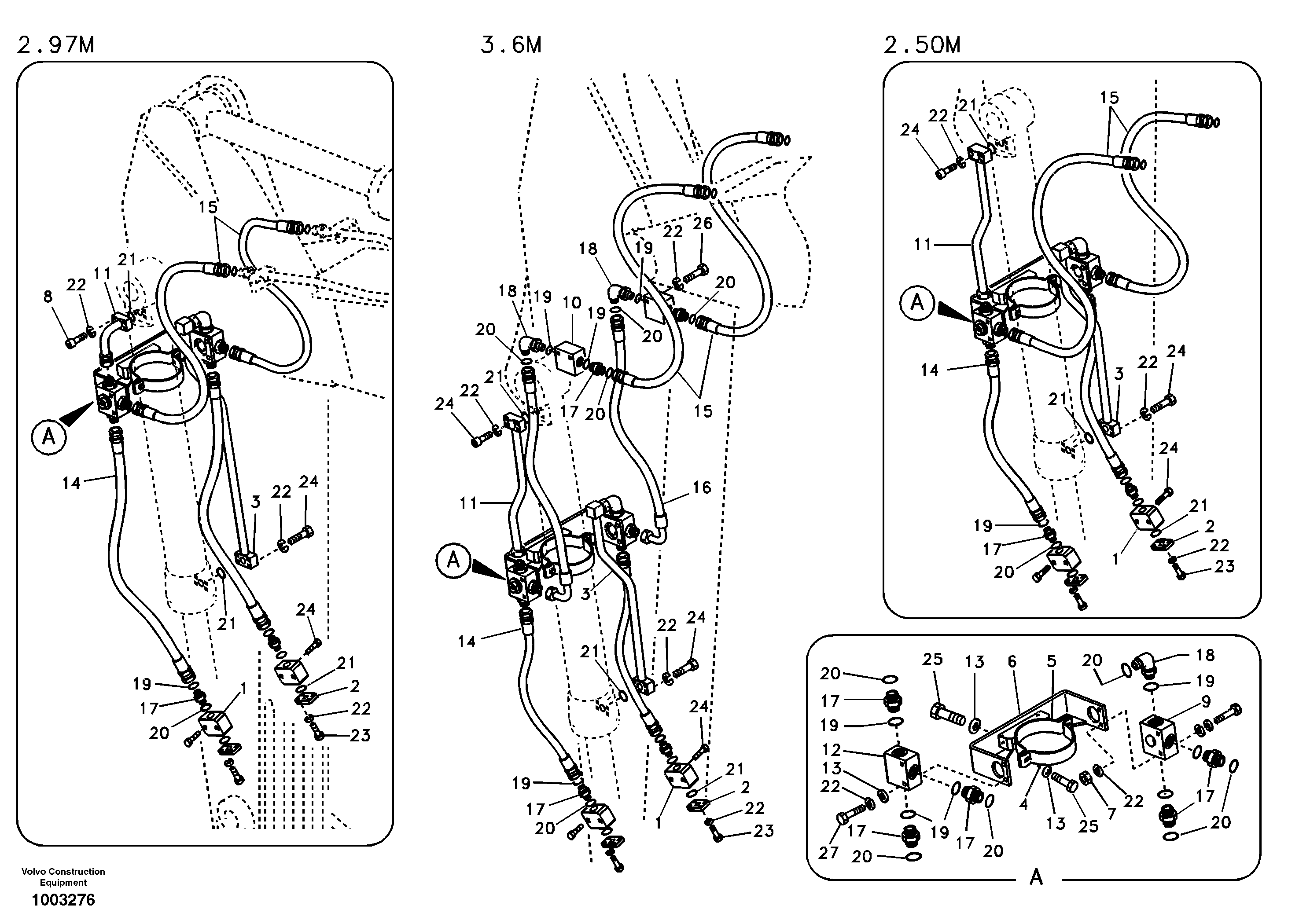 Working hydraulic, clamshell — volvo parts diagram
