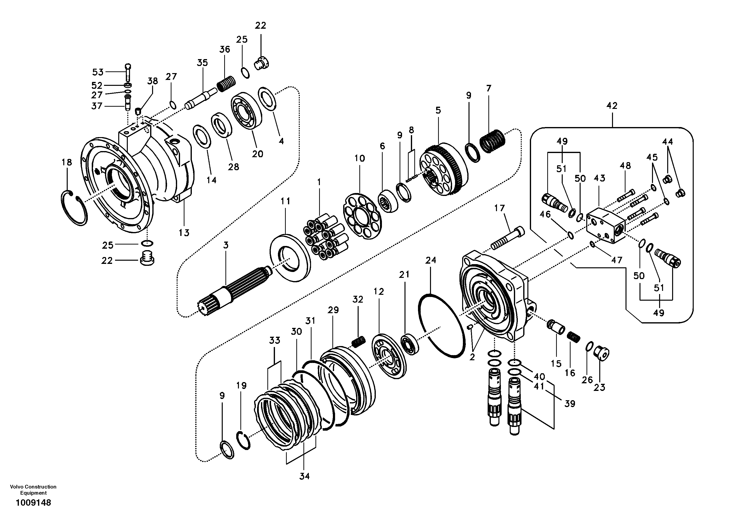 Swing motor — volvo parts diagram