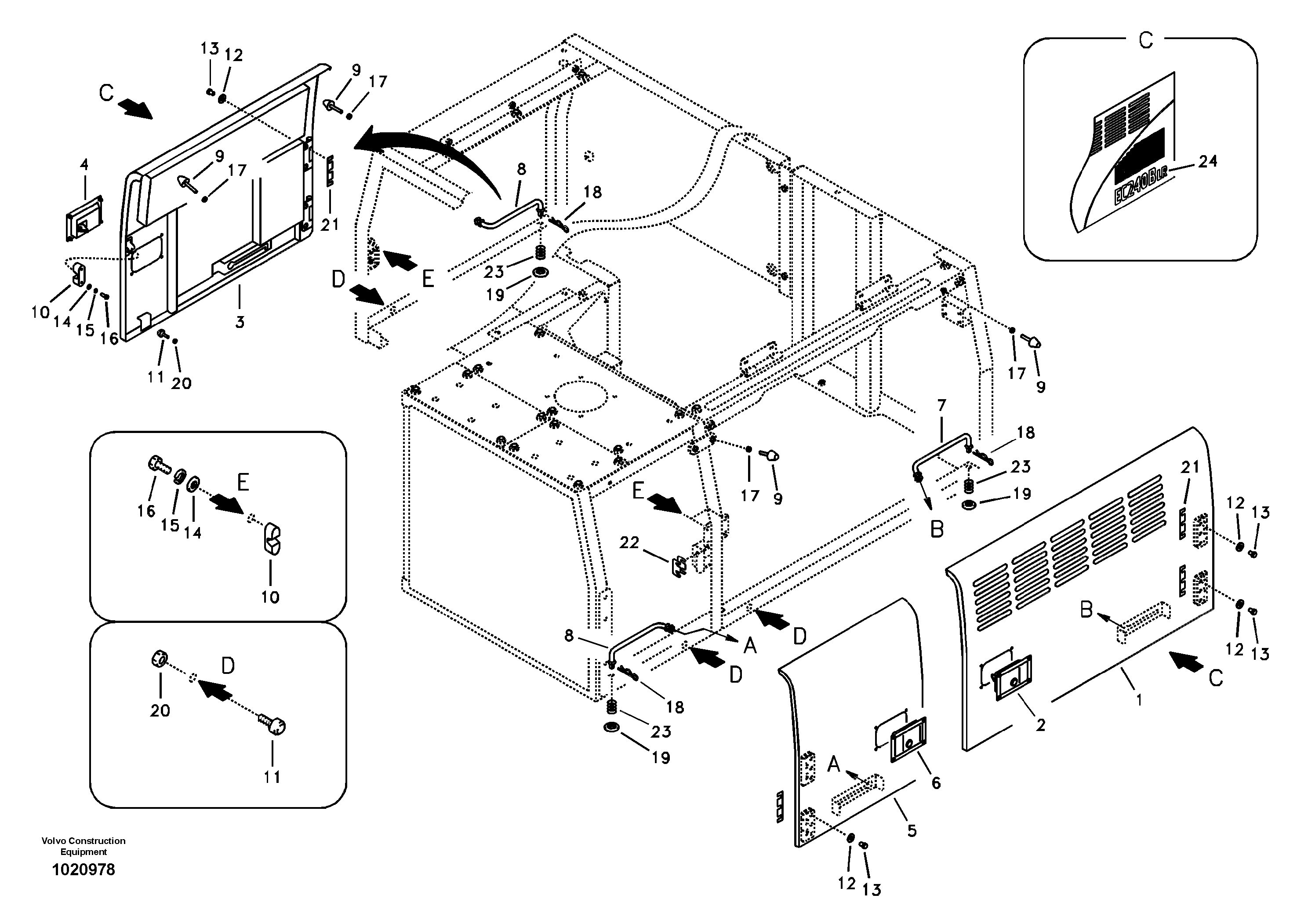 Door, side — volvo parts diagram