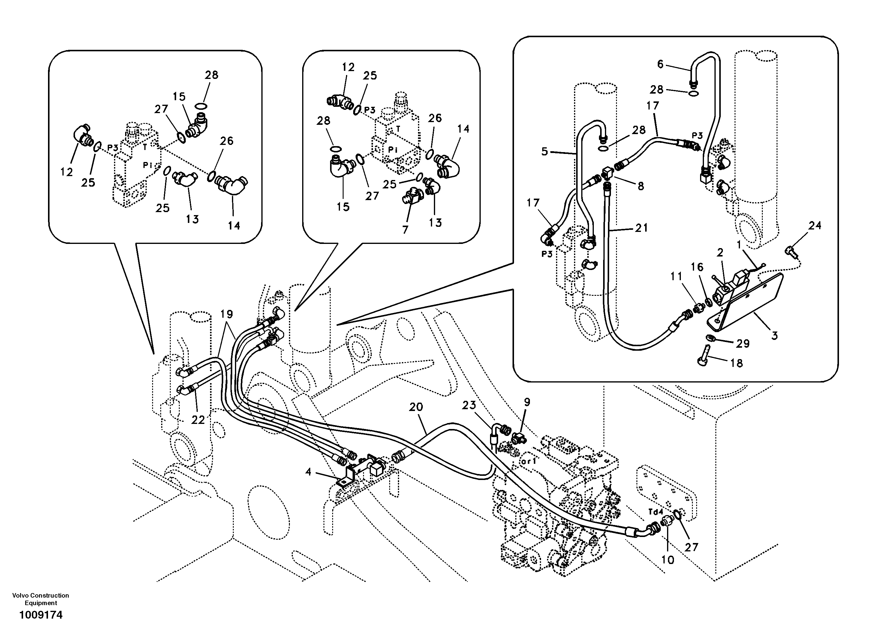 Working hydraulic, boom rupture — volvo parts diagram