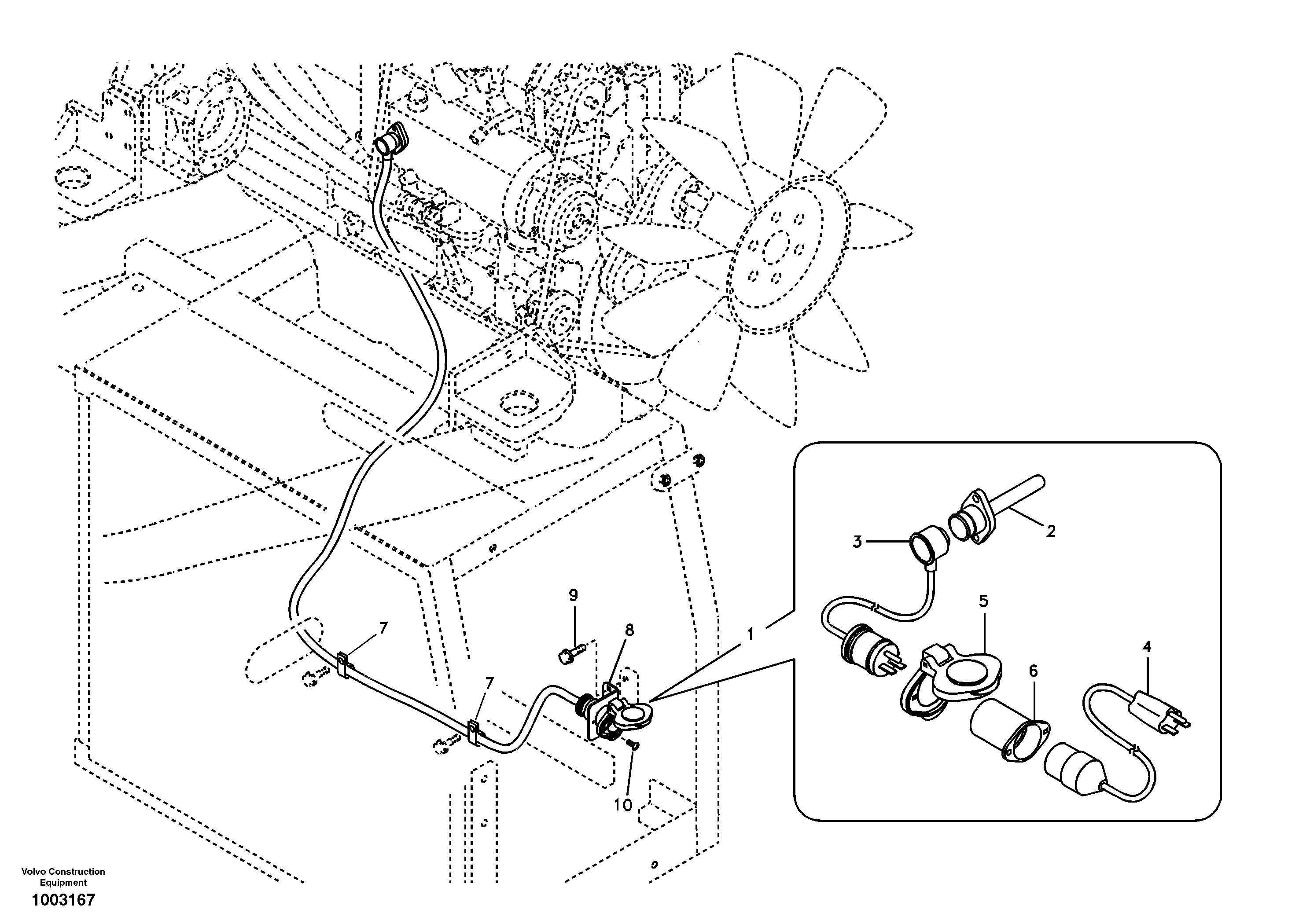 Engine block heater — volvo parts diagram