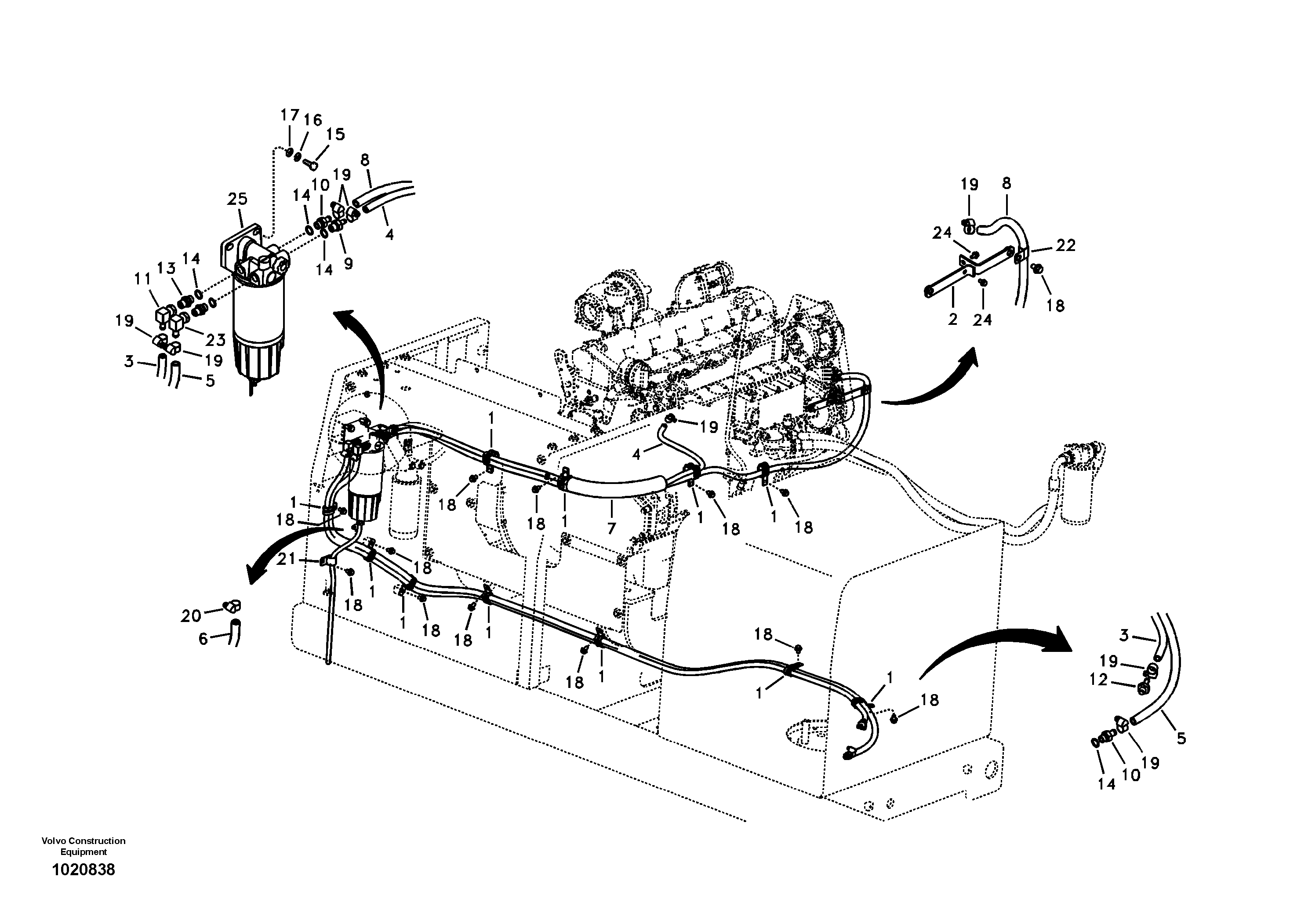 Fuel pipe - Fuel tank — volvo parts diagram