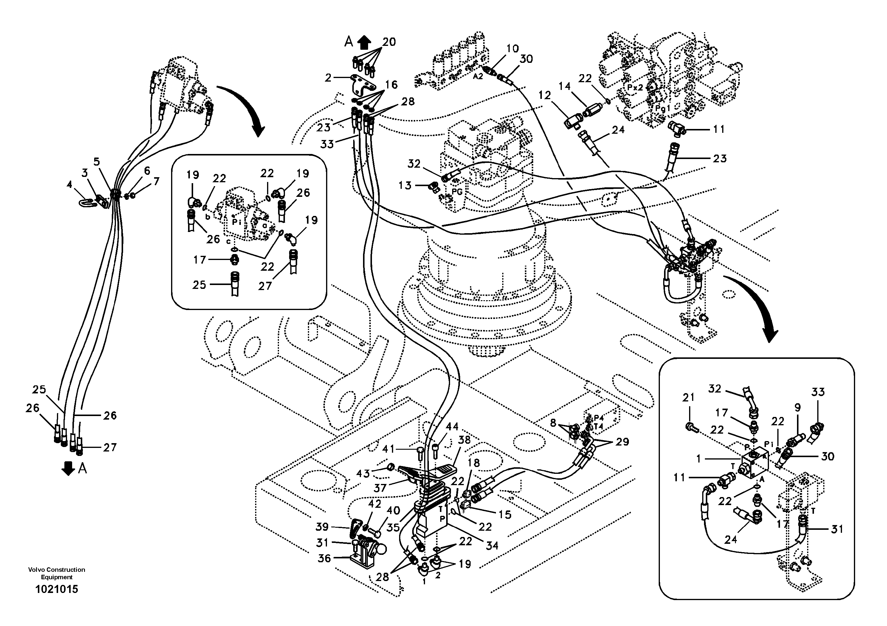 Working hydraulic, adjustable boom for upper — volvo parts diagram