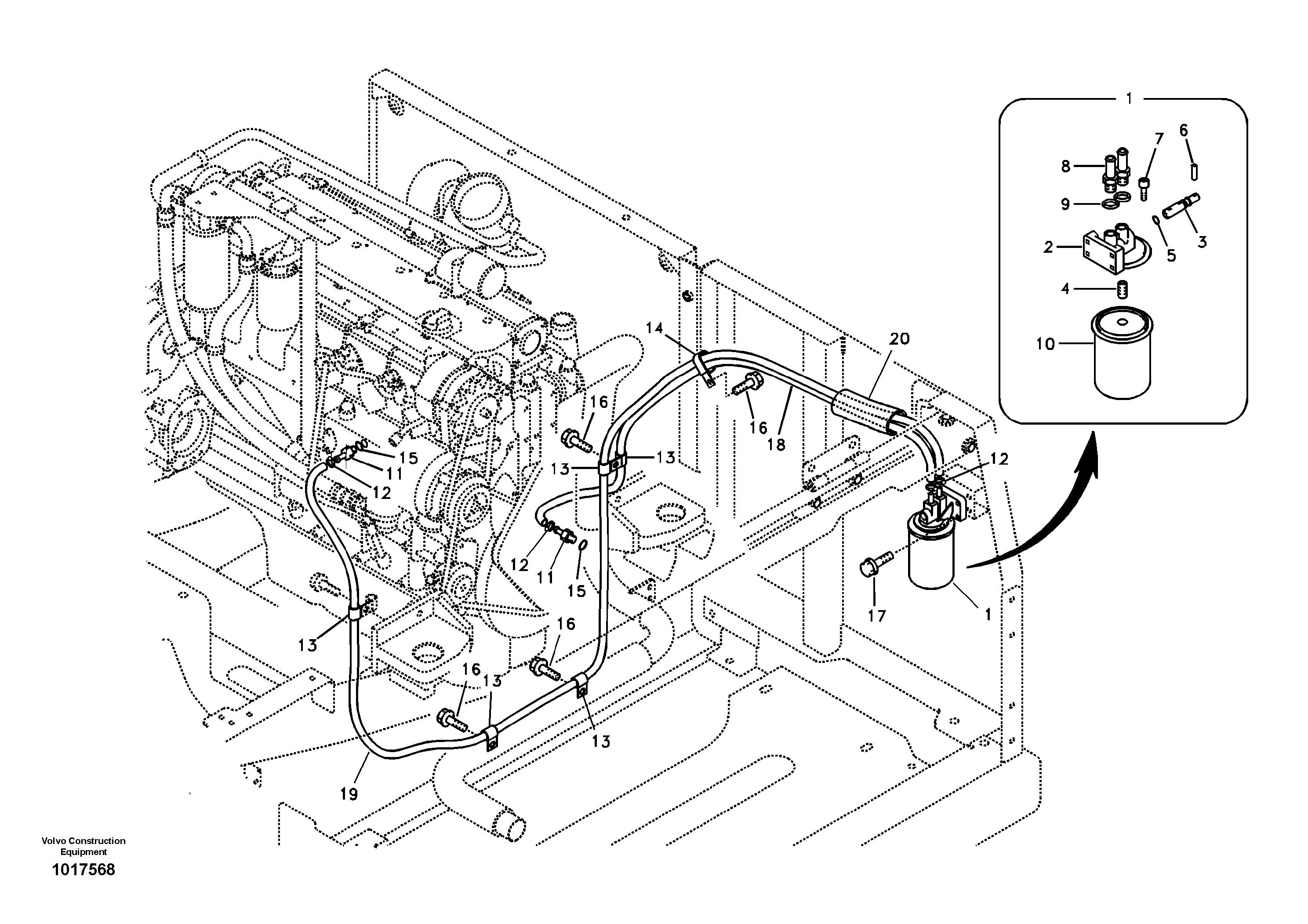 Coolant filter — volvo parts diagram