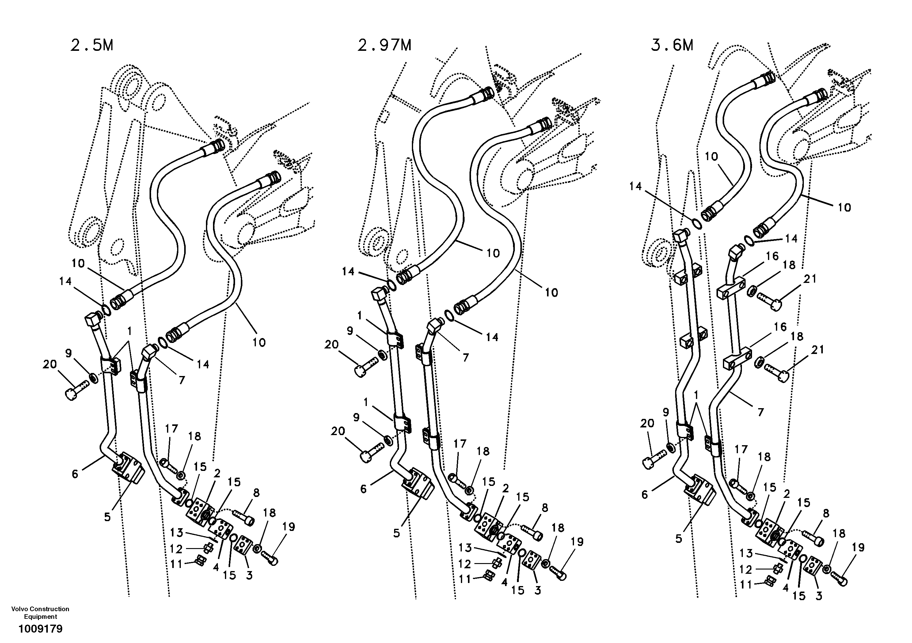 Working hydraulic, hammer and shear for dipper arm — volvo parts diagram