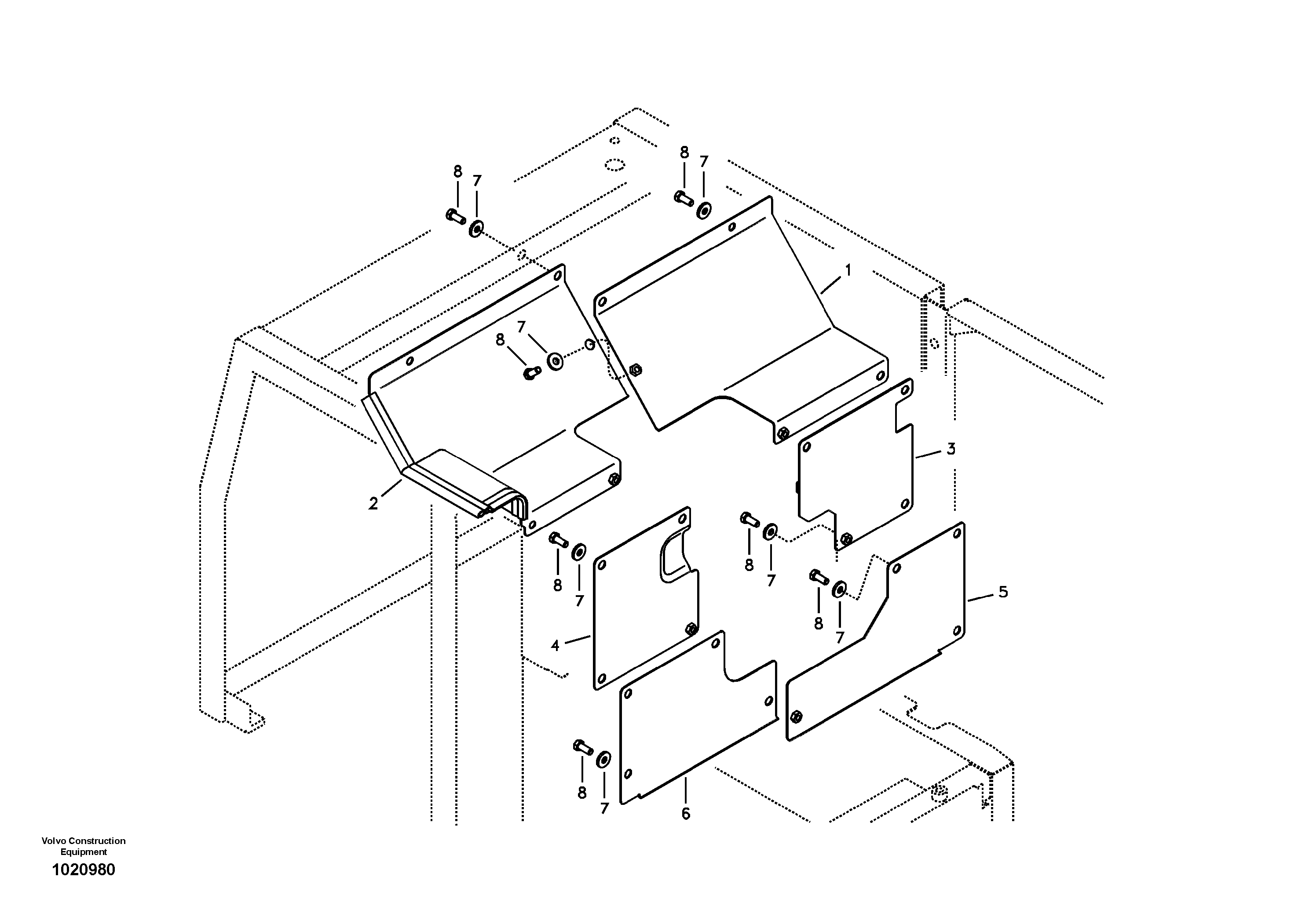 Cover, main pump — volvo parts diagram