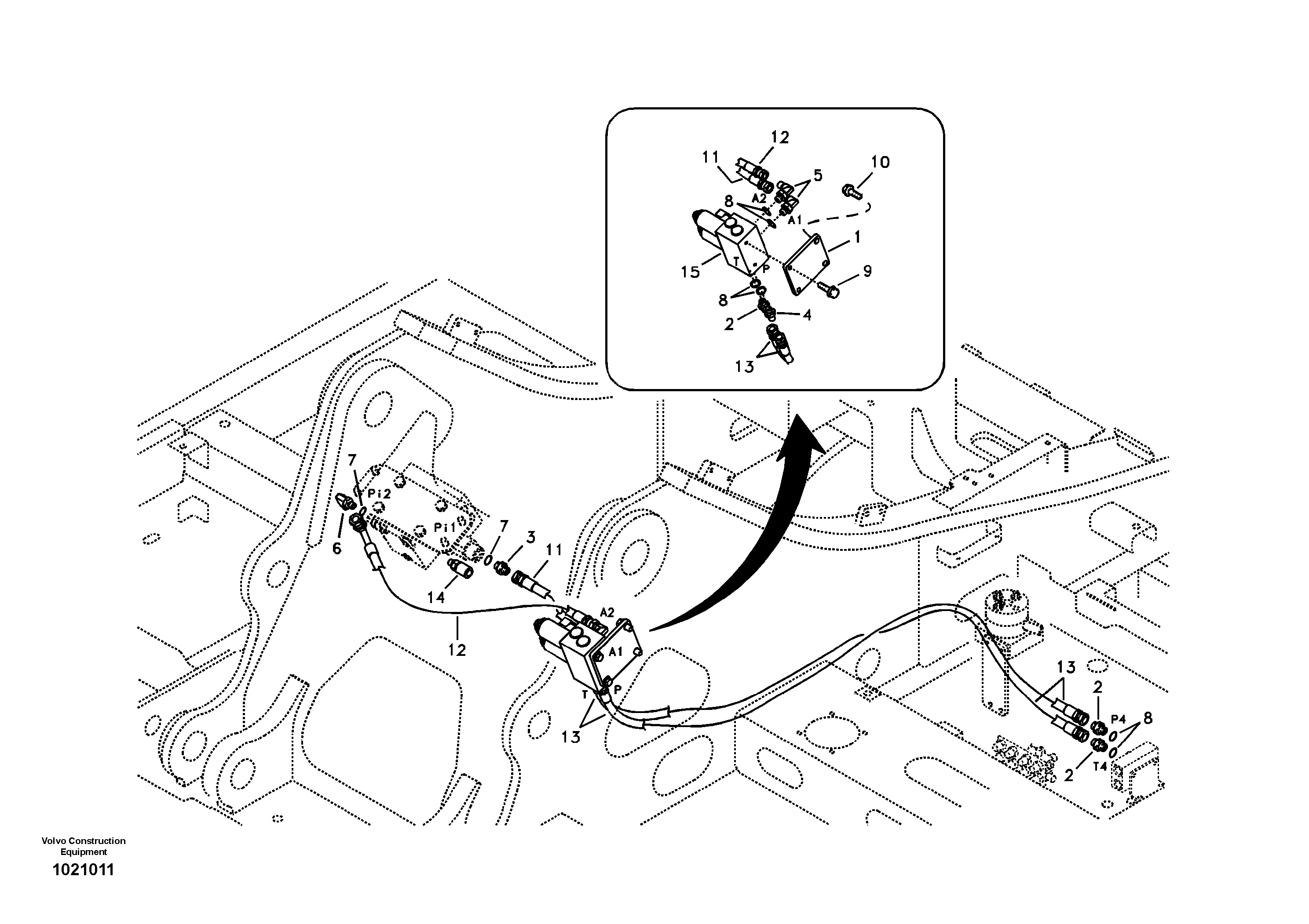 Servo system, breaker and crusher — volvo parts diagram