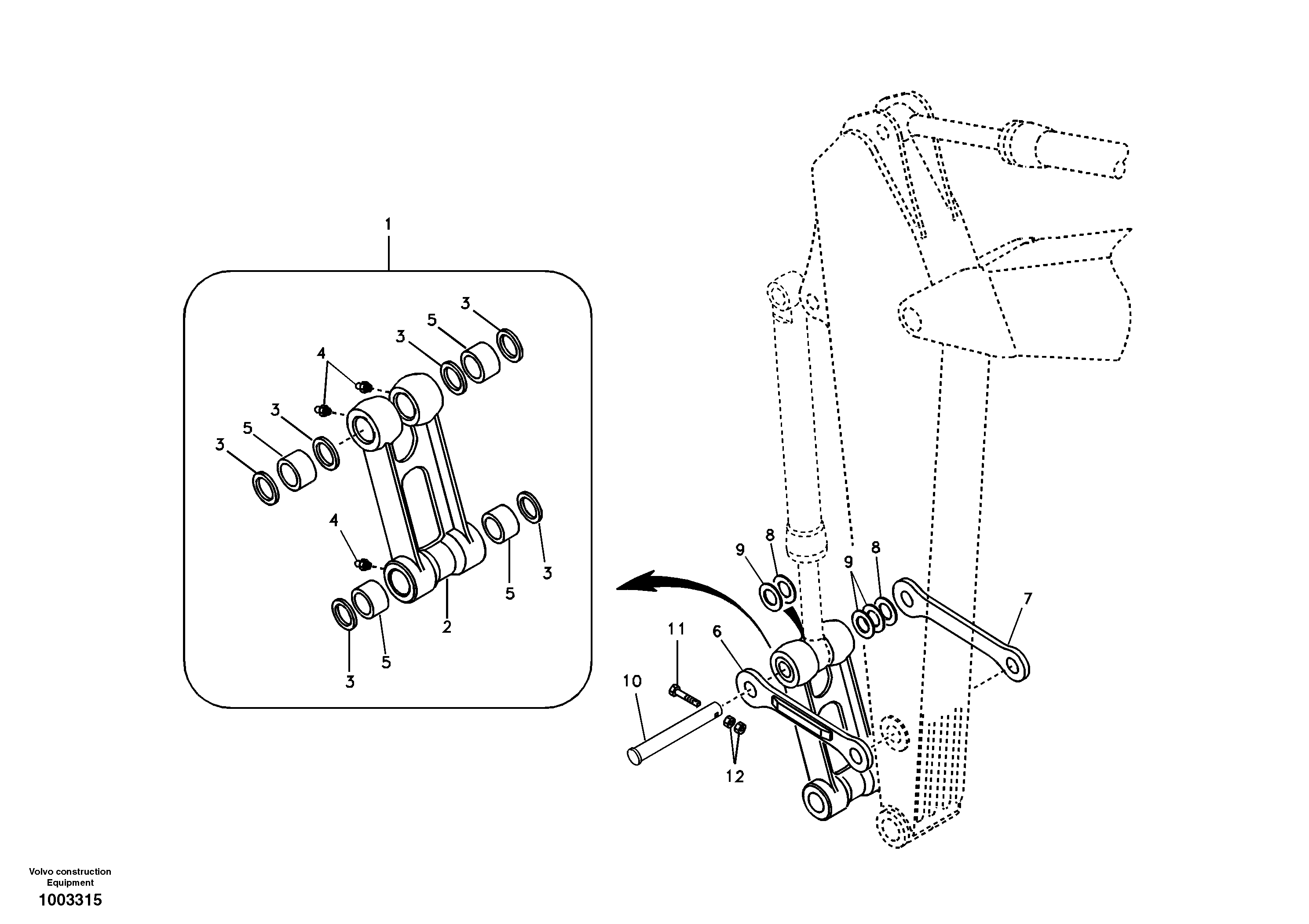 Links to connecting rod — volvo parts diagram