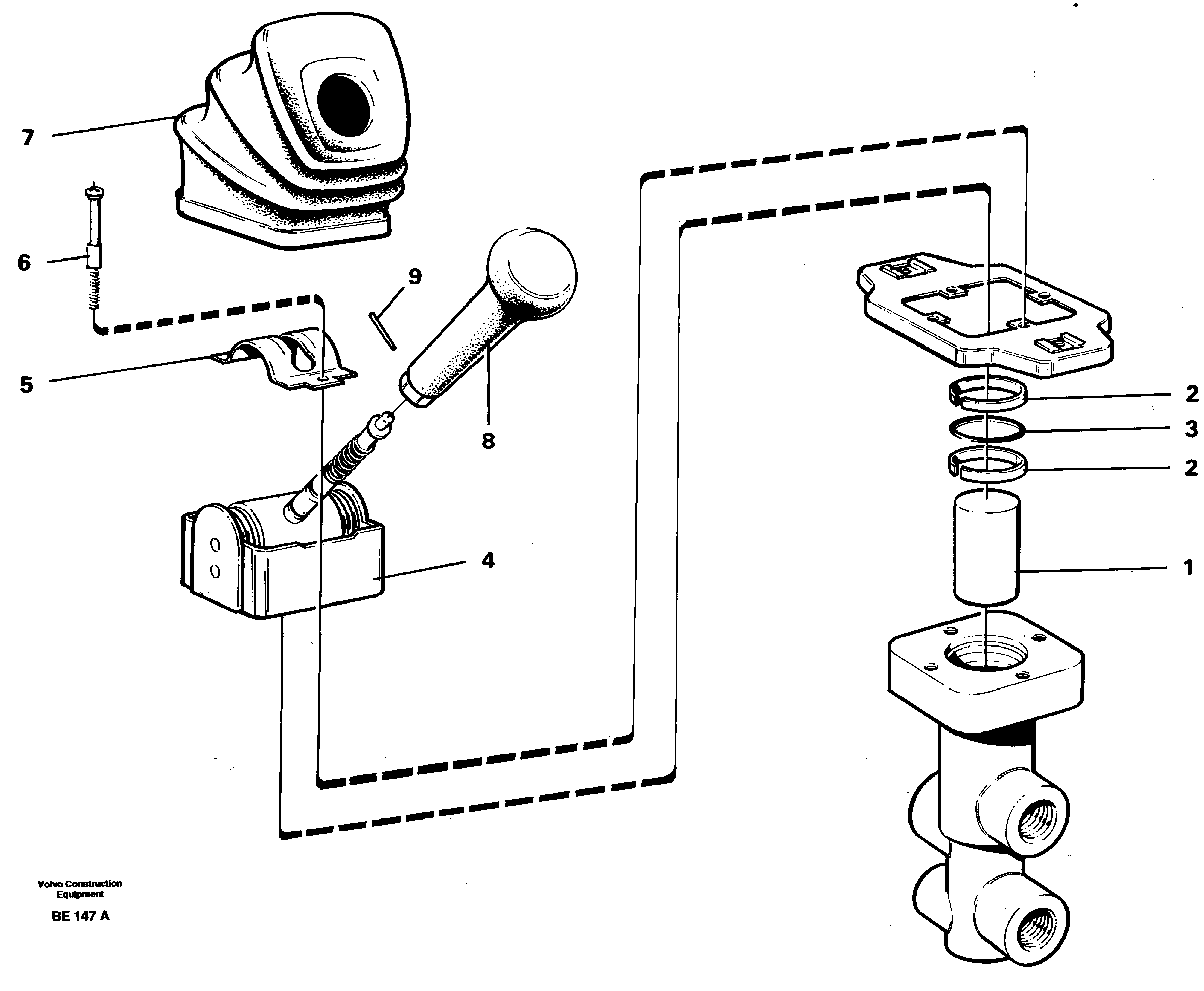 Parking brake valve  CAB 1298 - 1539 — volvo parts diagram