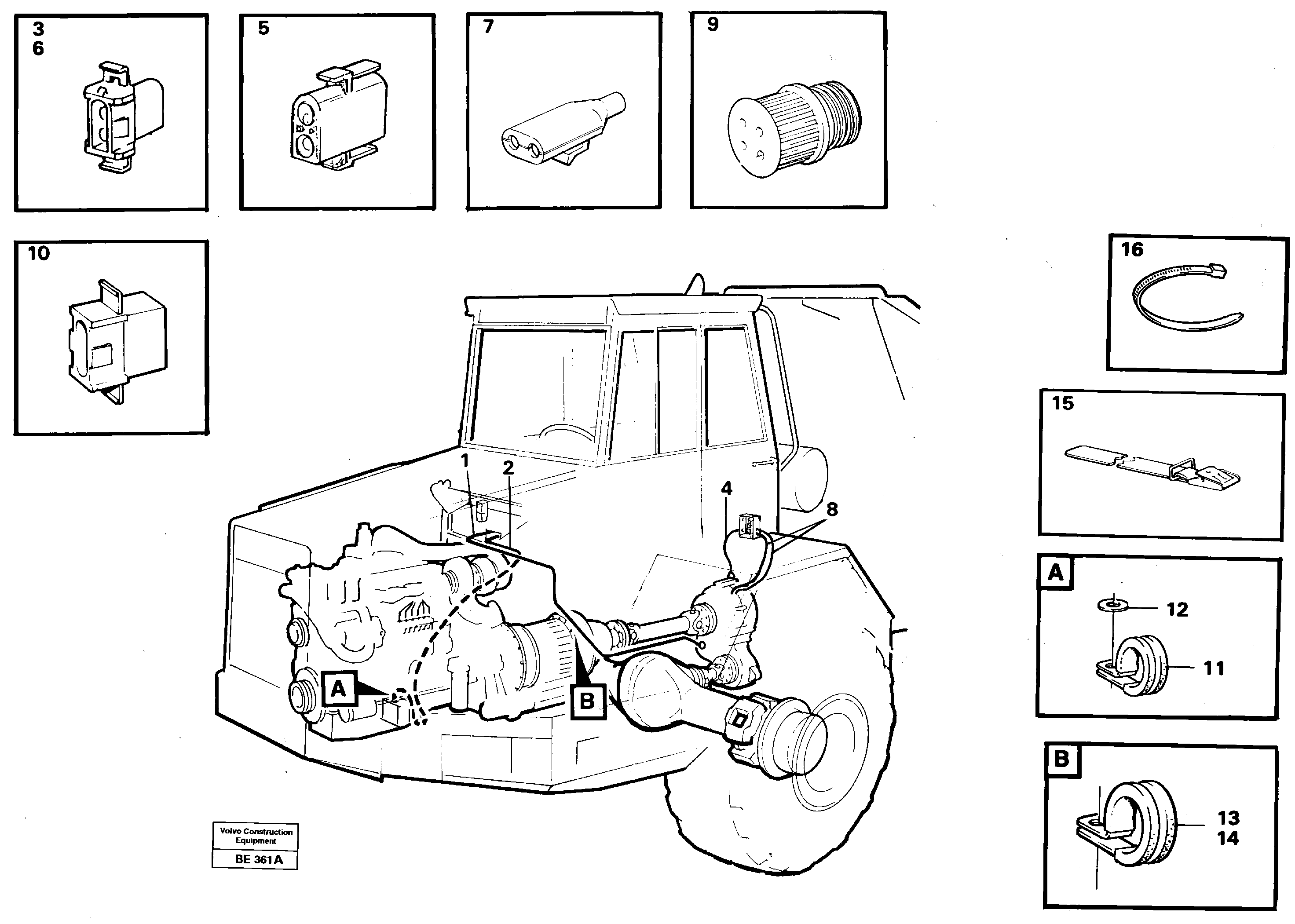 Cable harnesses, front — volvo parts diagram