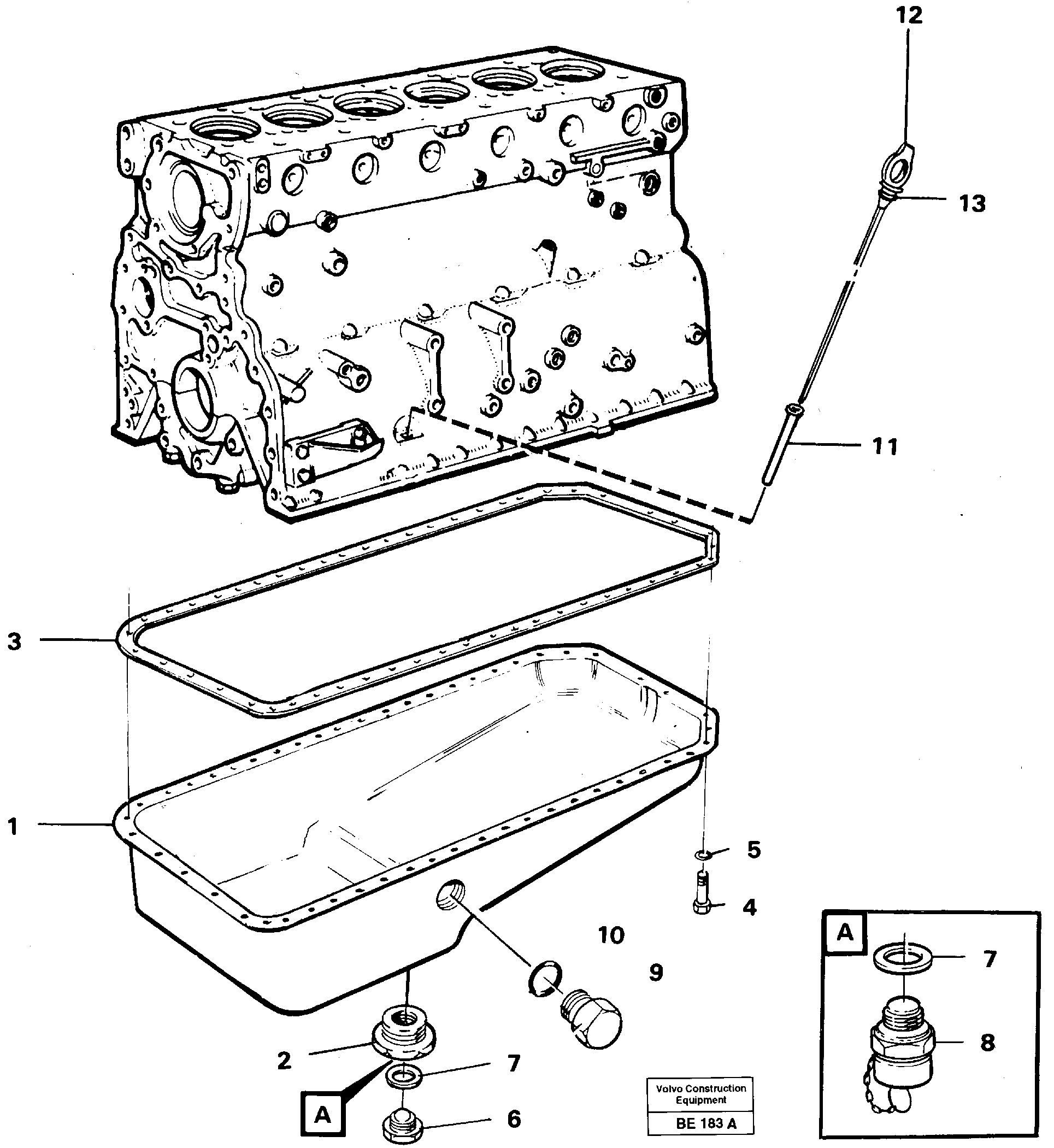 Oil sump — volvo parts diagram