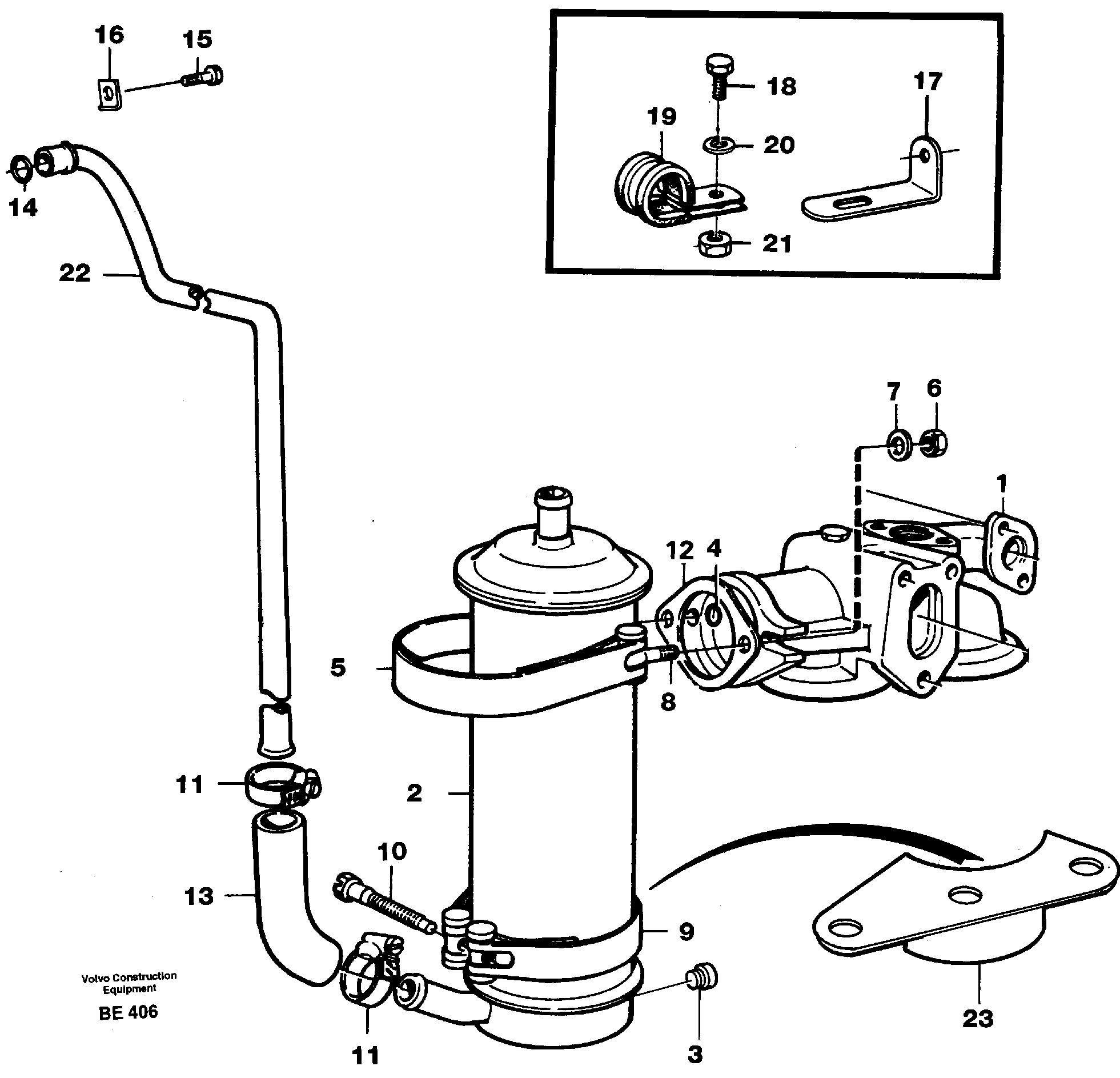 Oil cooler — volvo parts diagram
