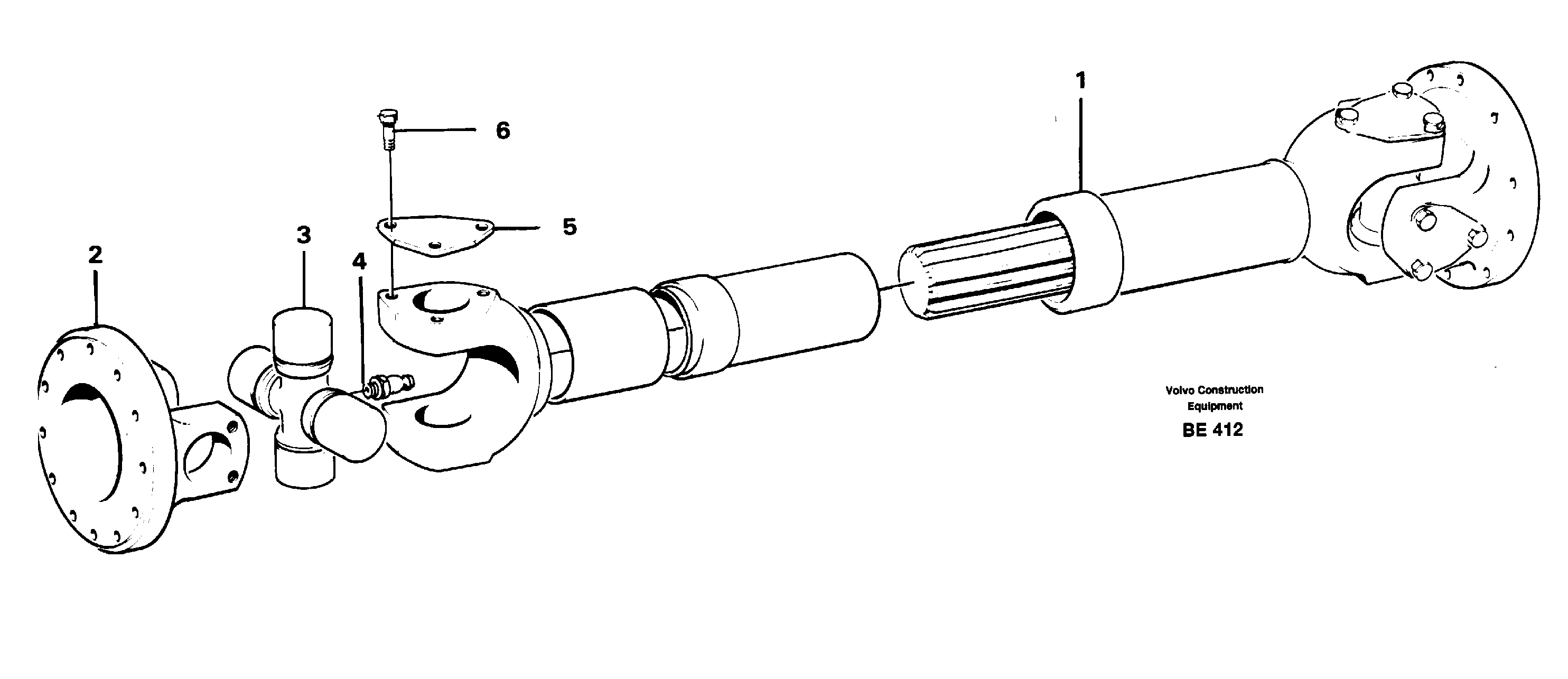 Propeller shaft — volvo parts diagram