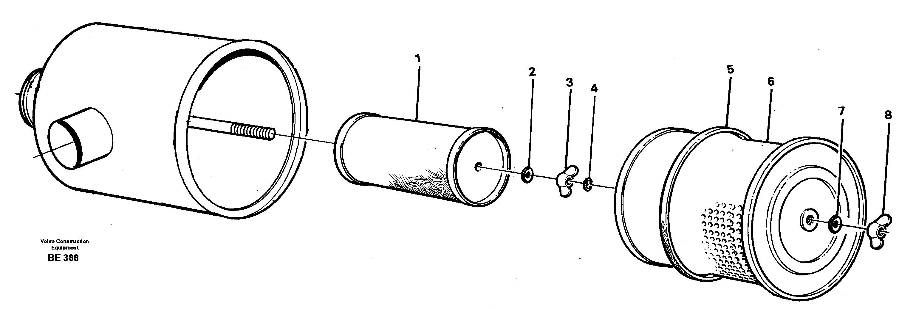 Air filter  93016 — volvo parts diagram