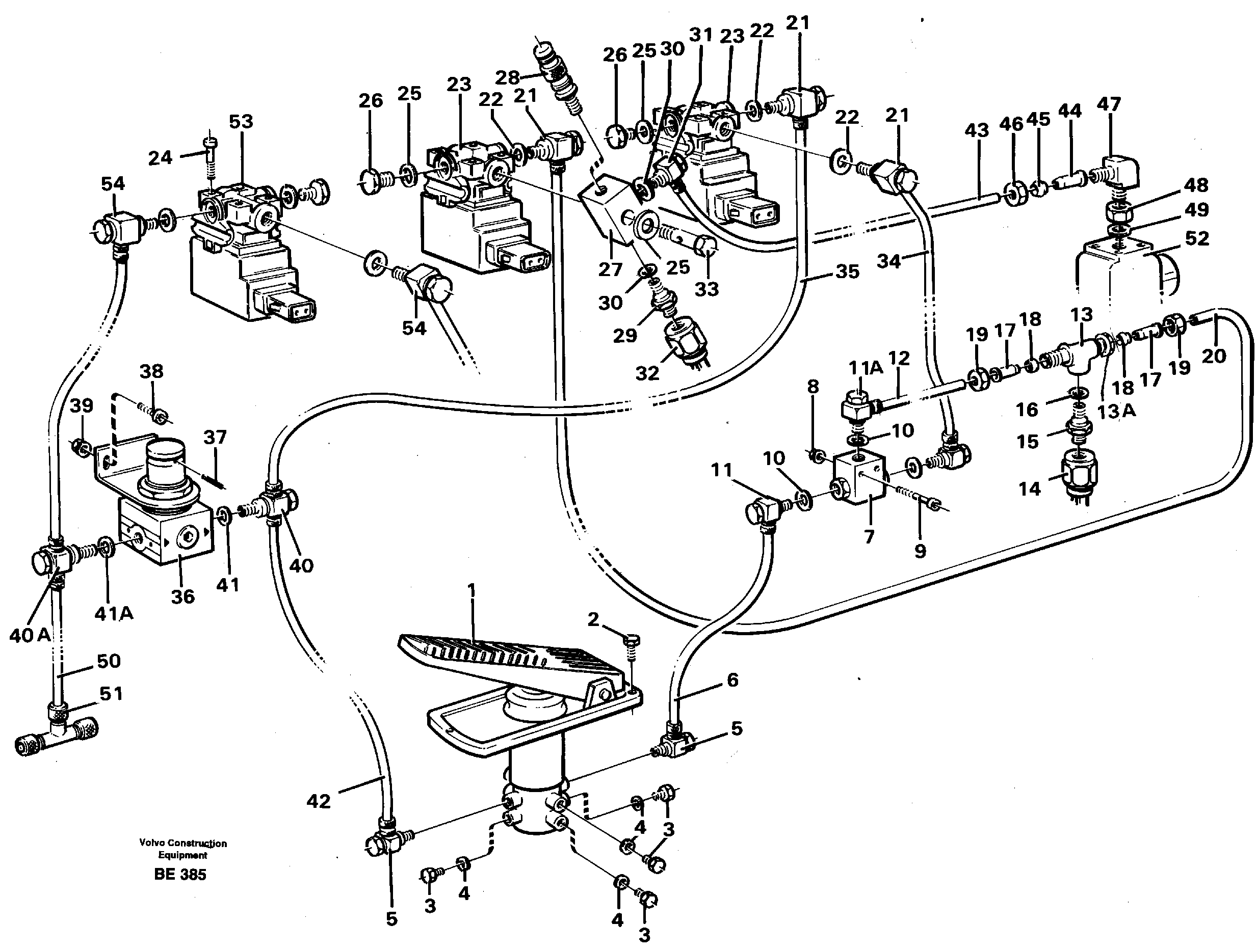 Pneumatic air system, transmission  SER NO 3031 - — volvo parts diagram