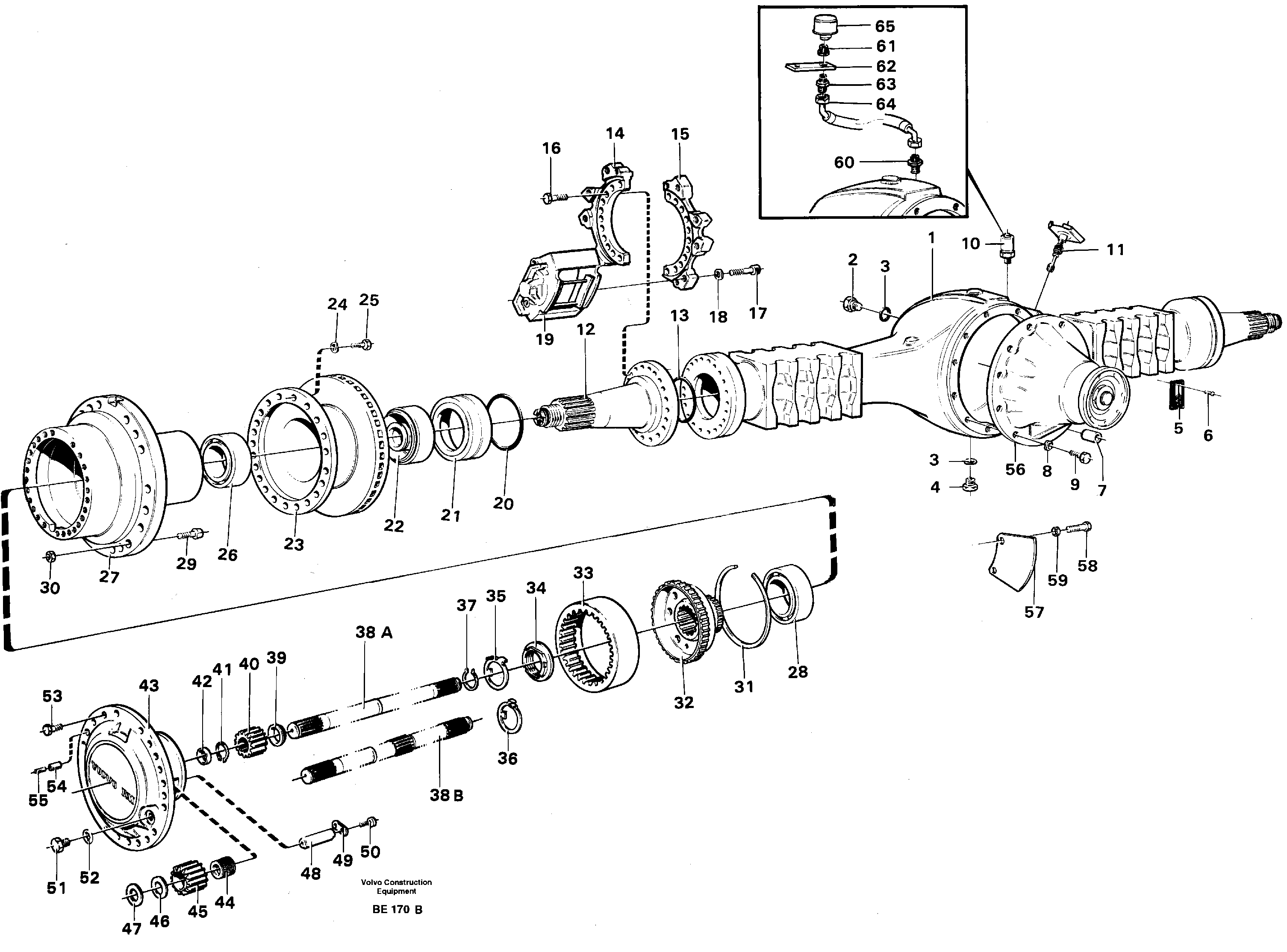 Planet shaft front  AH63F PROD NO 23579 — volvo parts diagram