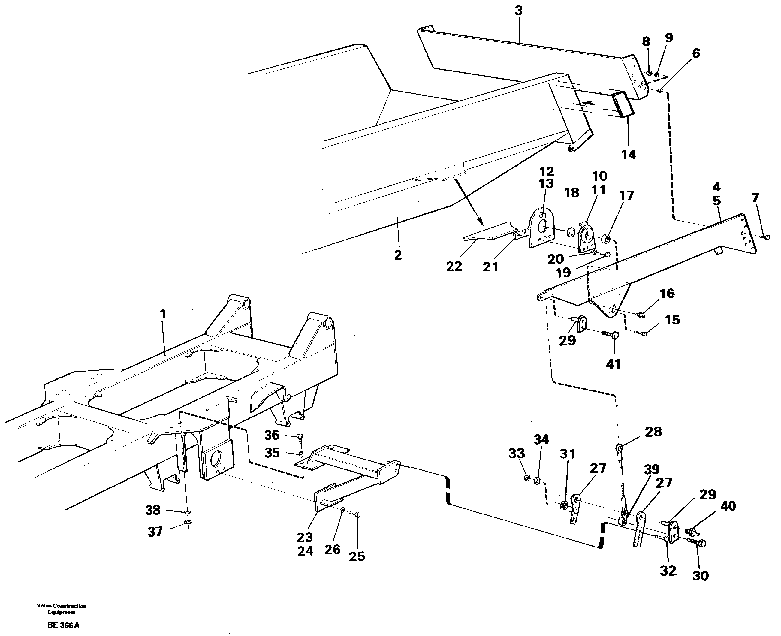 Overhung tailgate  92376 — volvo parts diagram