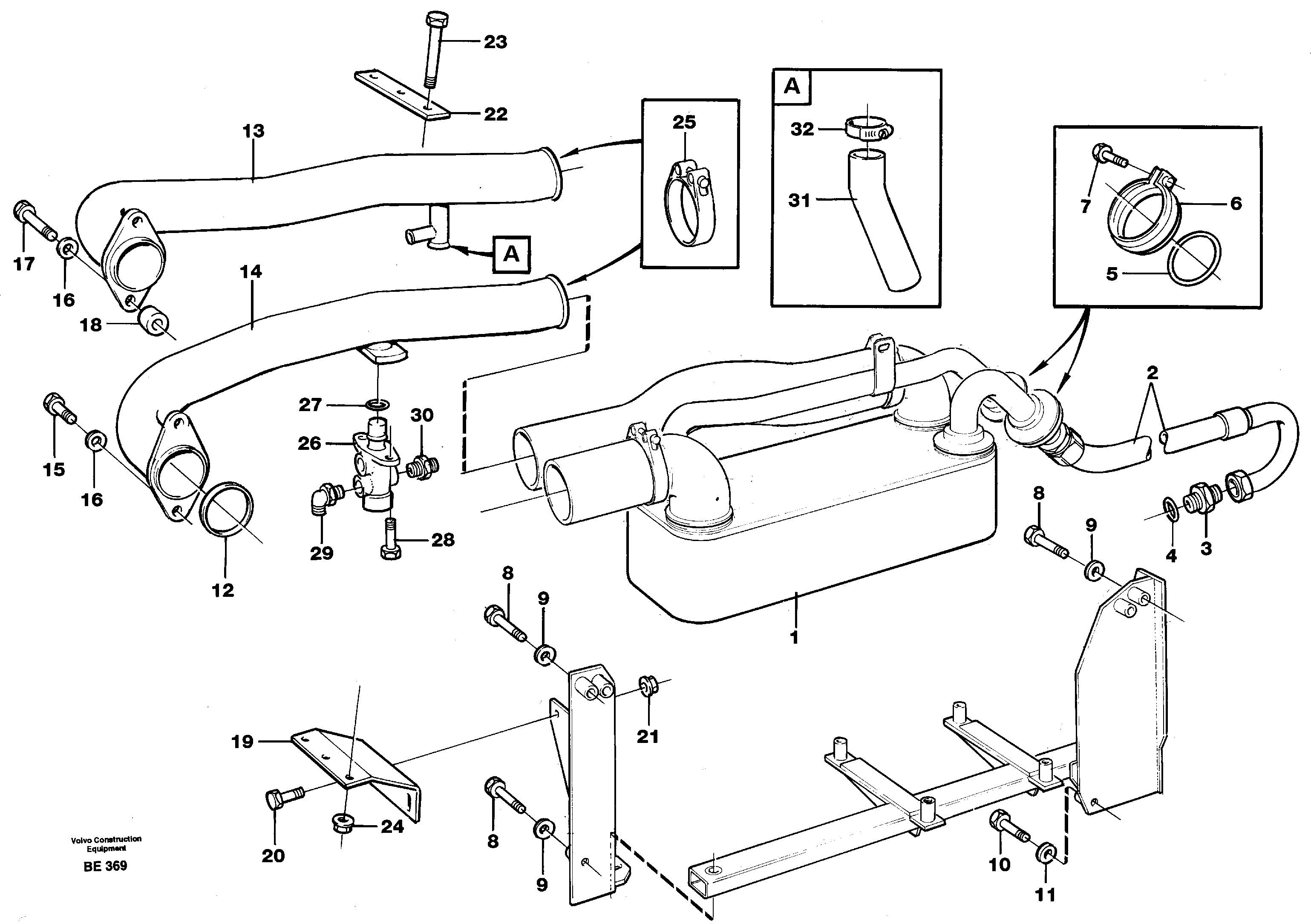 Oil cooler SER NO 2780 - — volvo parts diagram