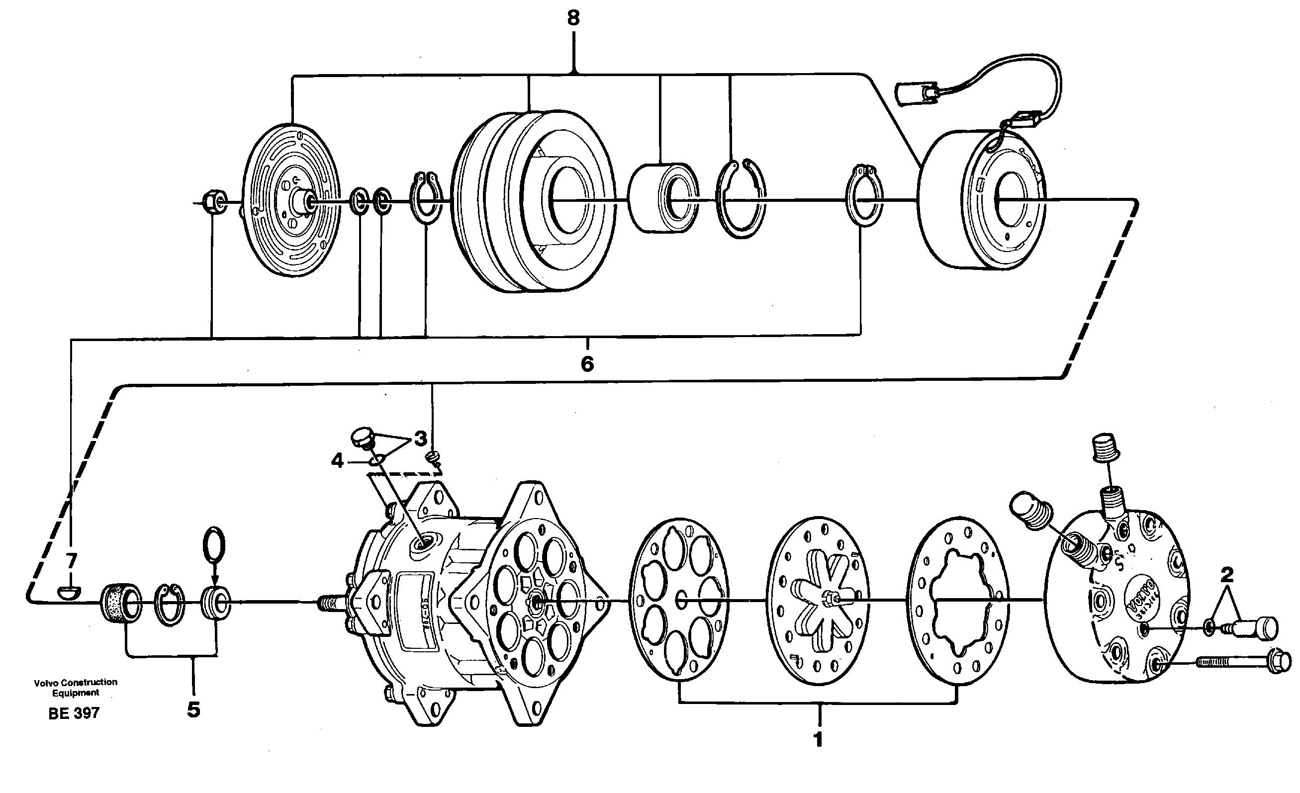 Compressor.  93006 — volvo parts diagram