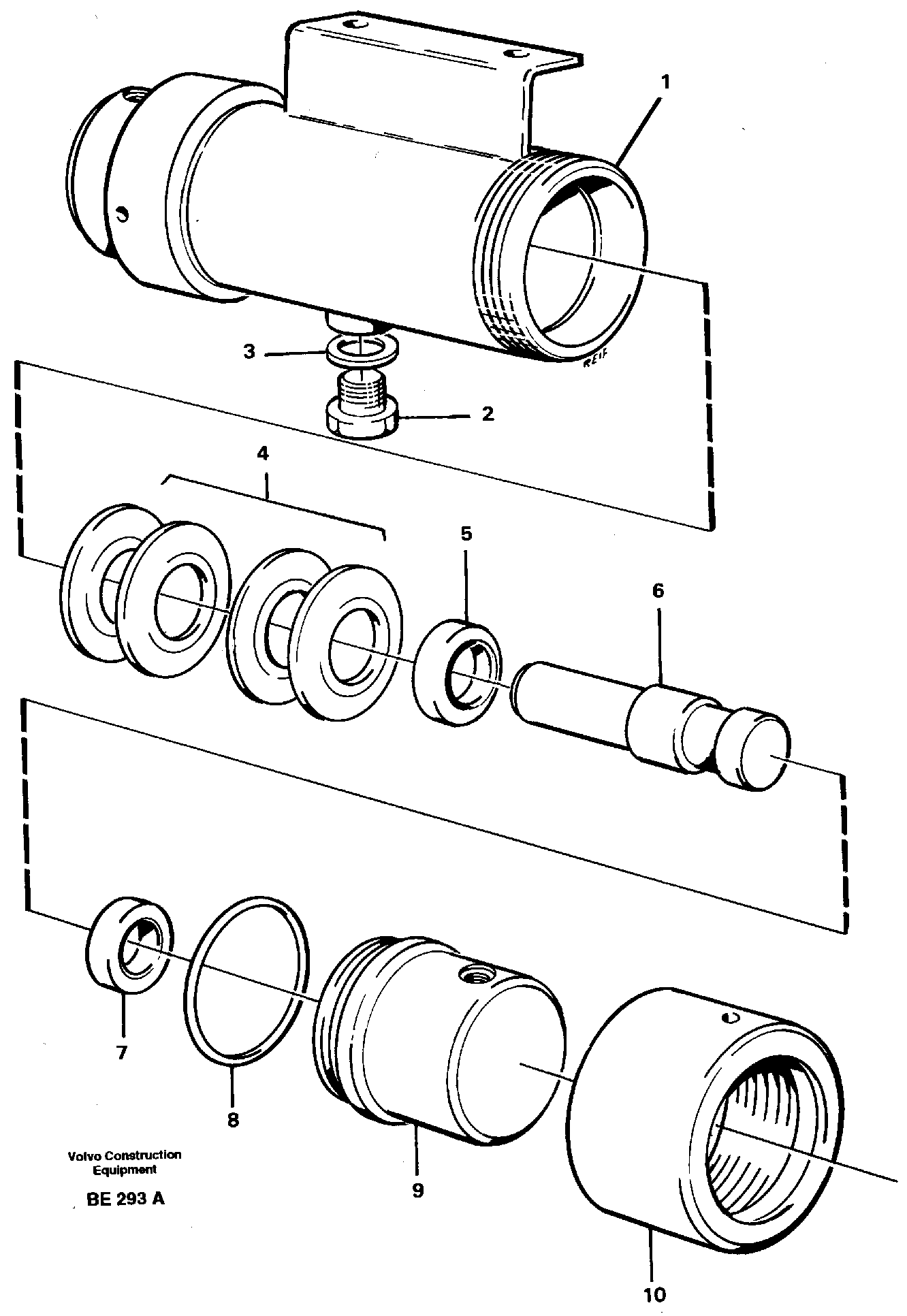 Damping cylinder — volvo parts diagram