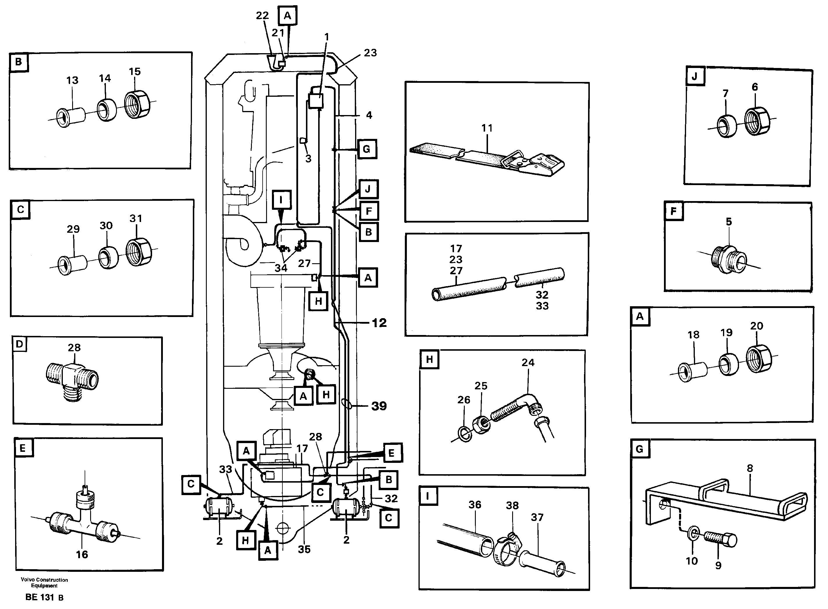 Pneumatic system  SER NO 1540 - 3030, SER NO 1549 - 3030  (USA) — volvo parts diagram