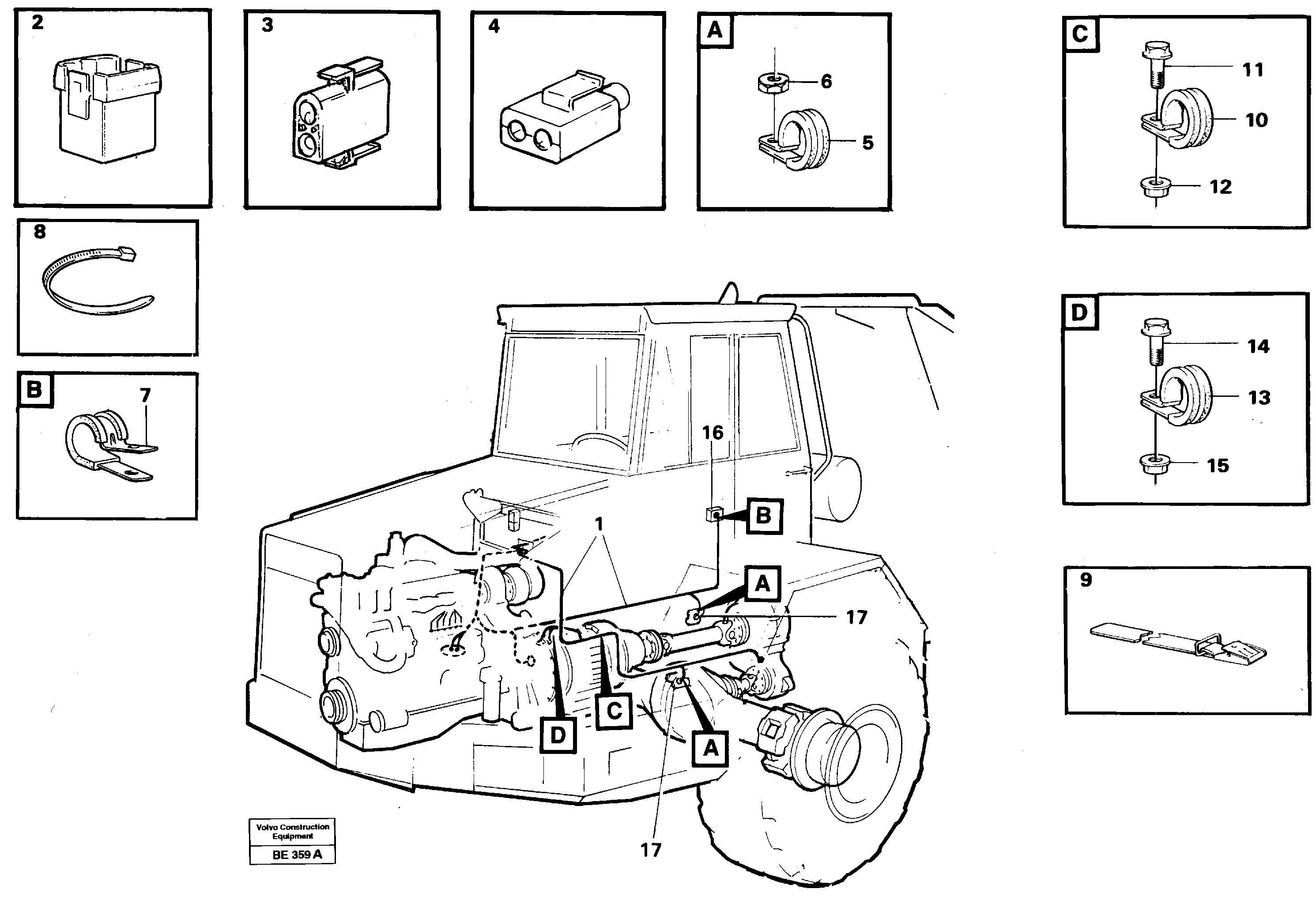 Cable harnesses, front — volvo parts diagram