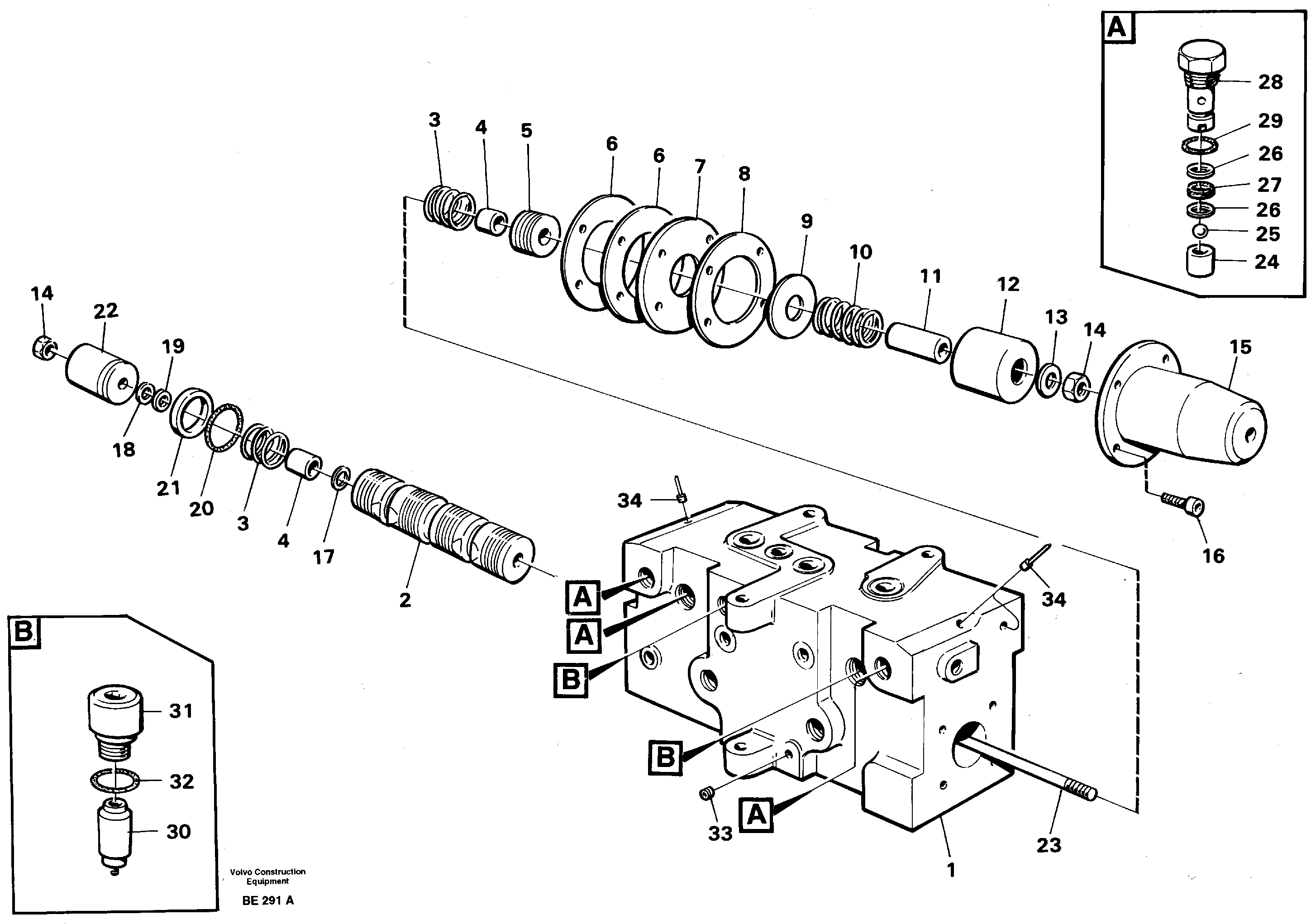 Steering unit — volvo parts diagram
