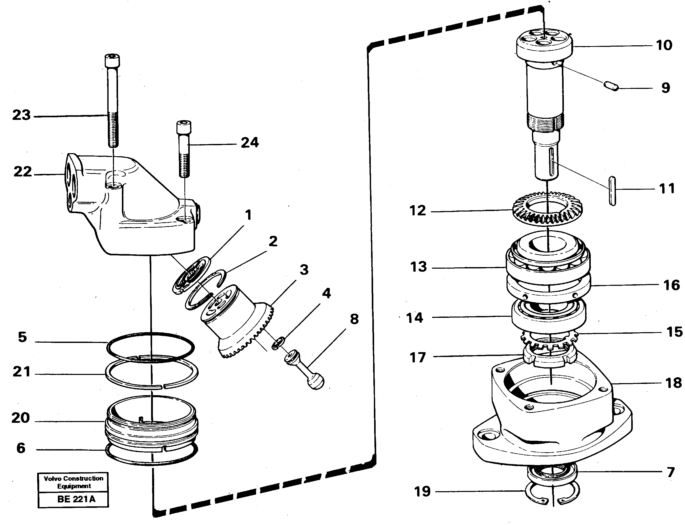 Hydraulic motor — volvo parts diagram