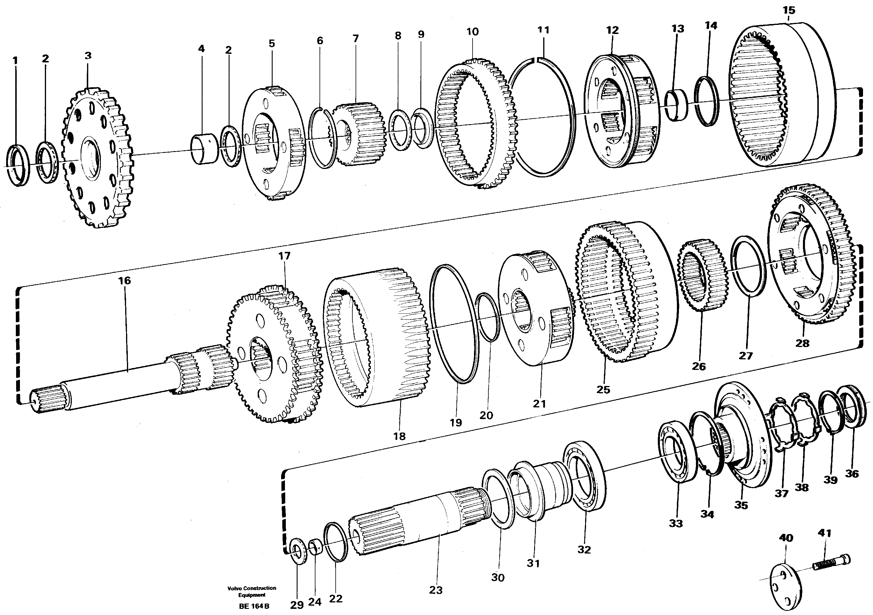 Planet kits and shafts — volvo parts diagram