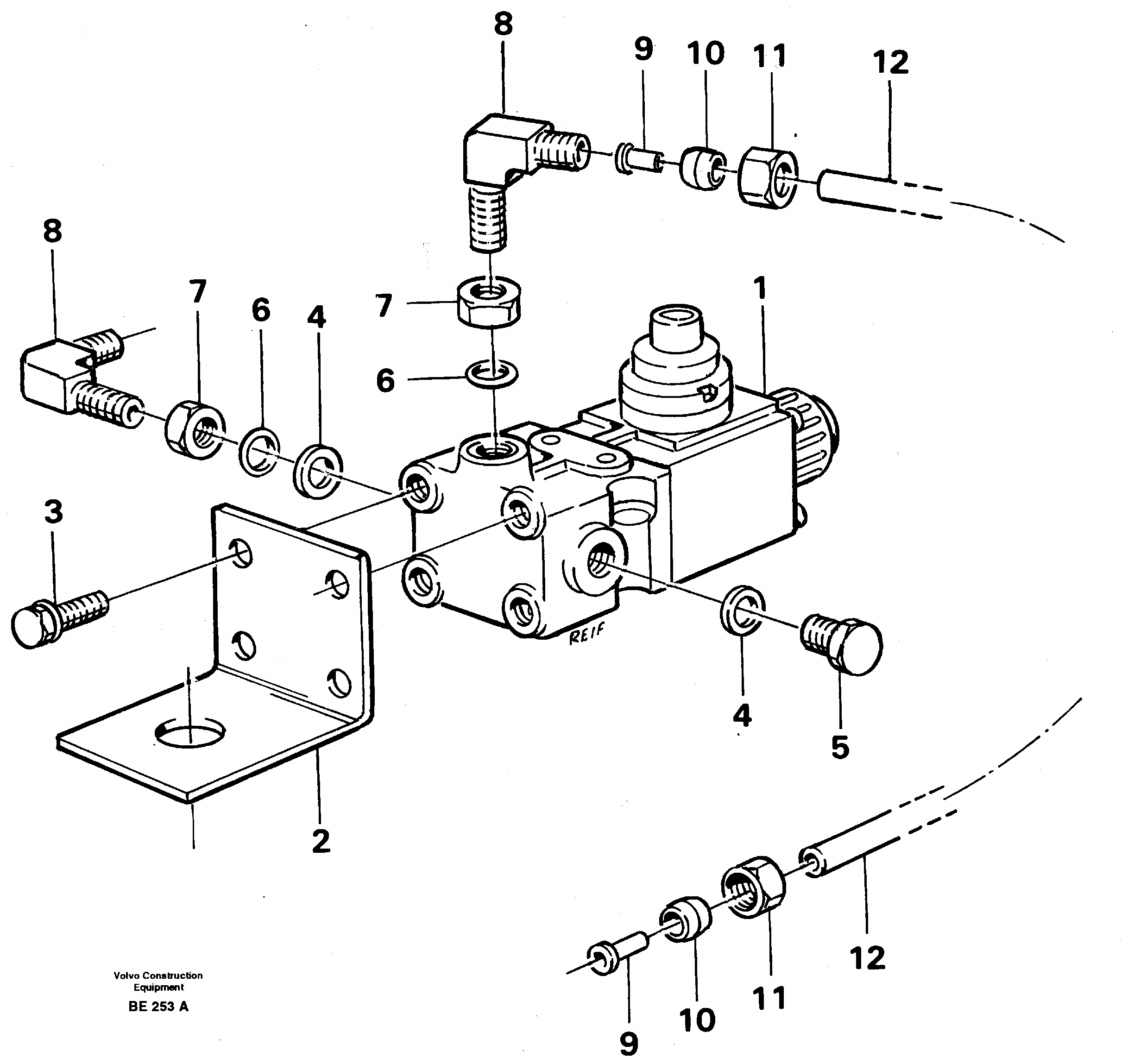 Blocking valve SER NO - 1035 — volvo parts diagram