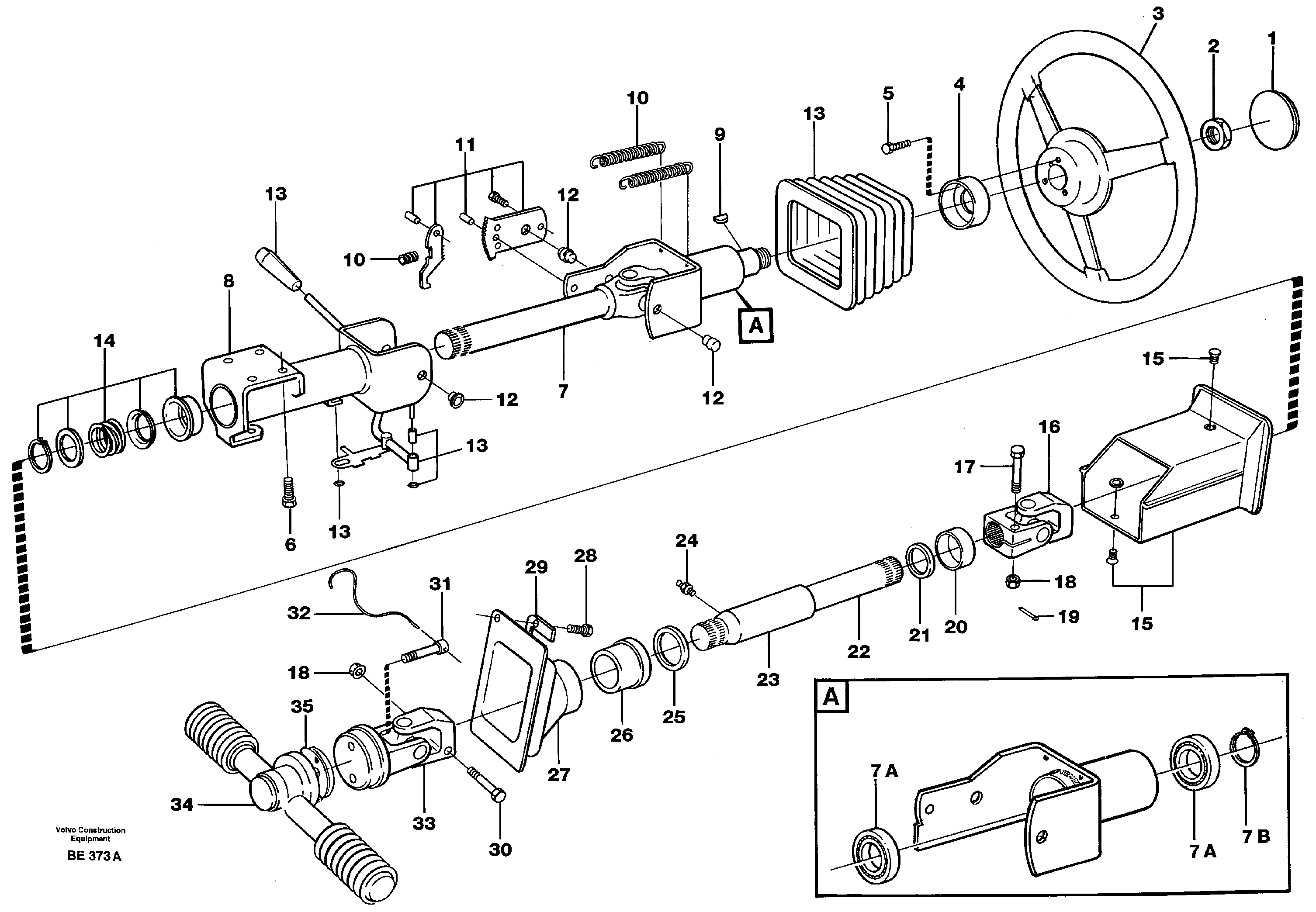 Steering gear  CAB 3031 - — volvo parts diagram