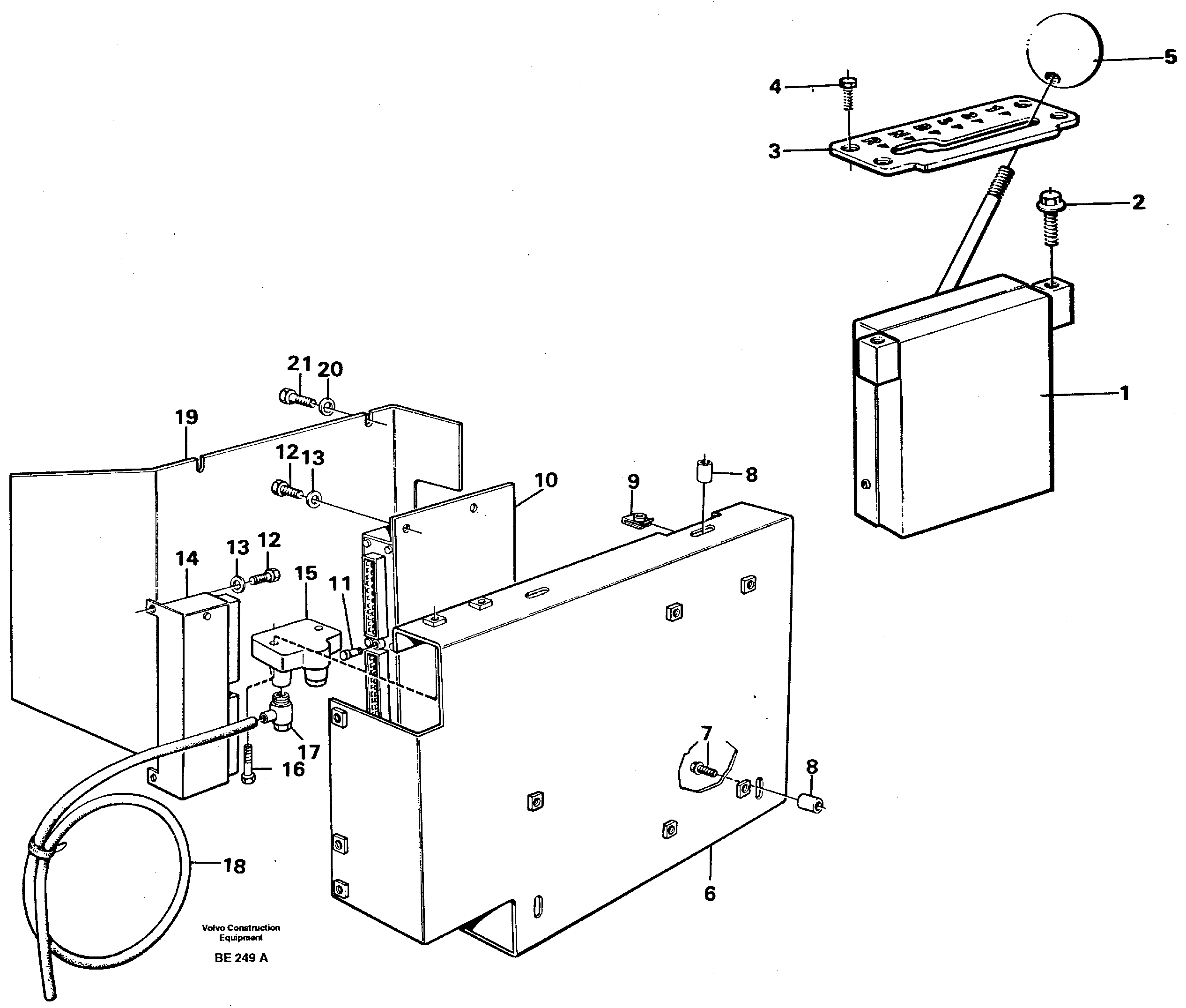 Control system gear shift control.  cab 1082 - — volvo parts diagram