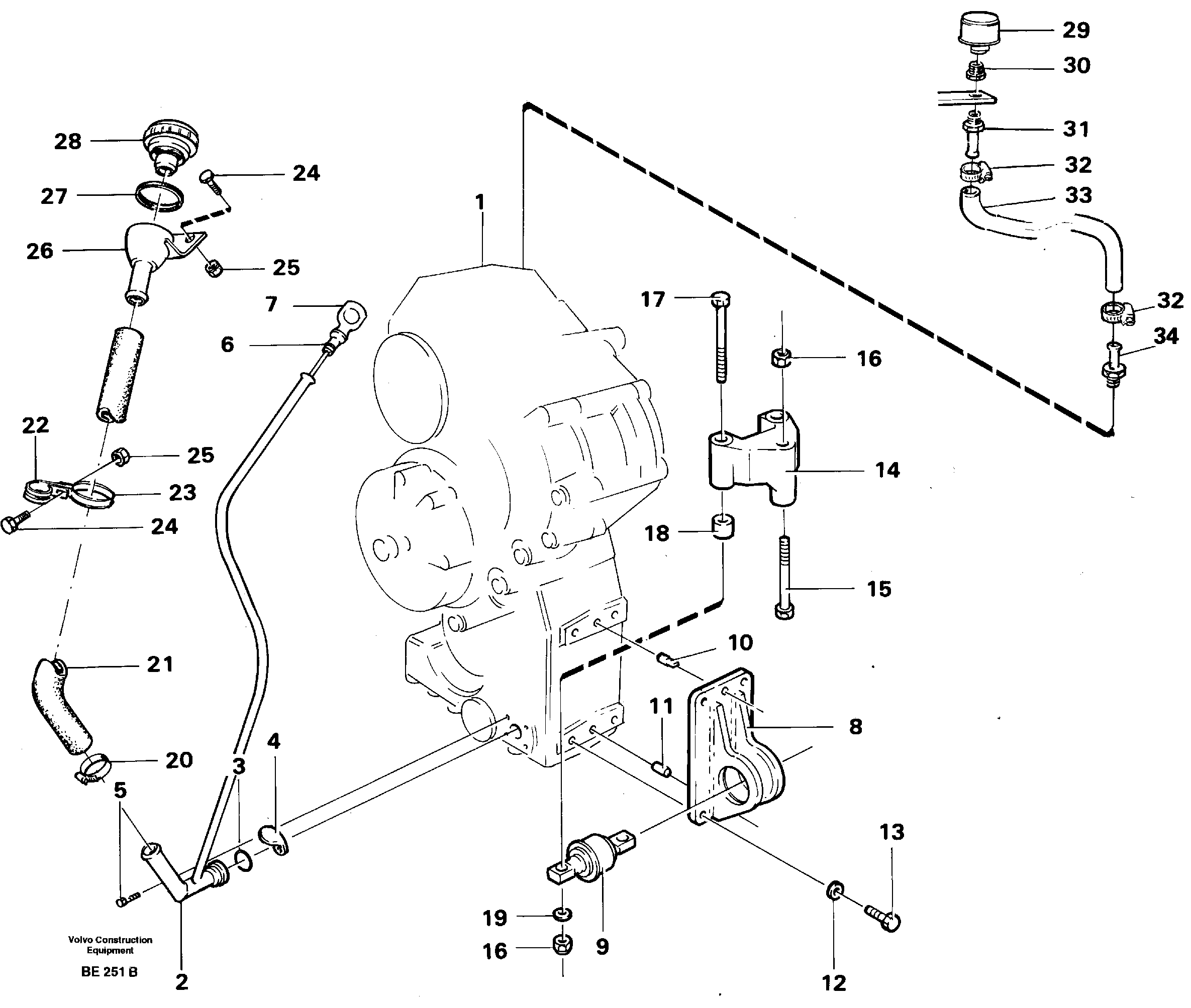 Drop box, mounting — volvo parts diagram