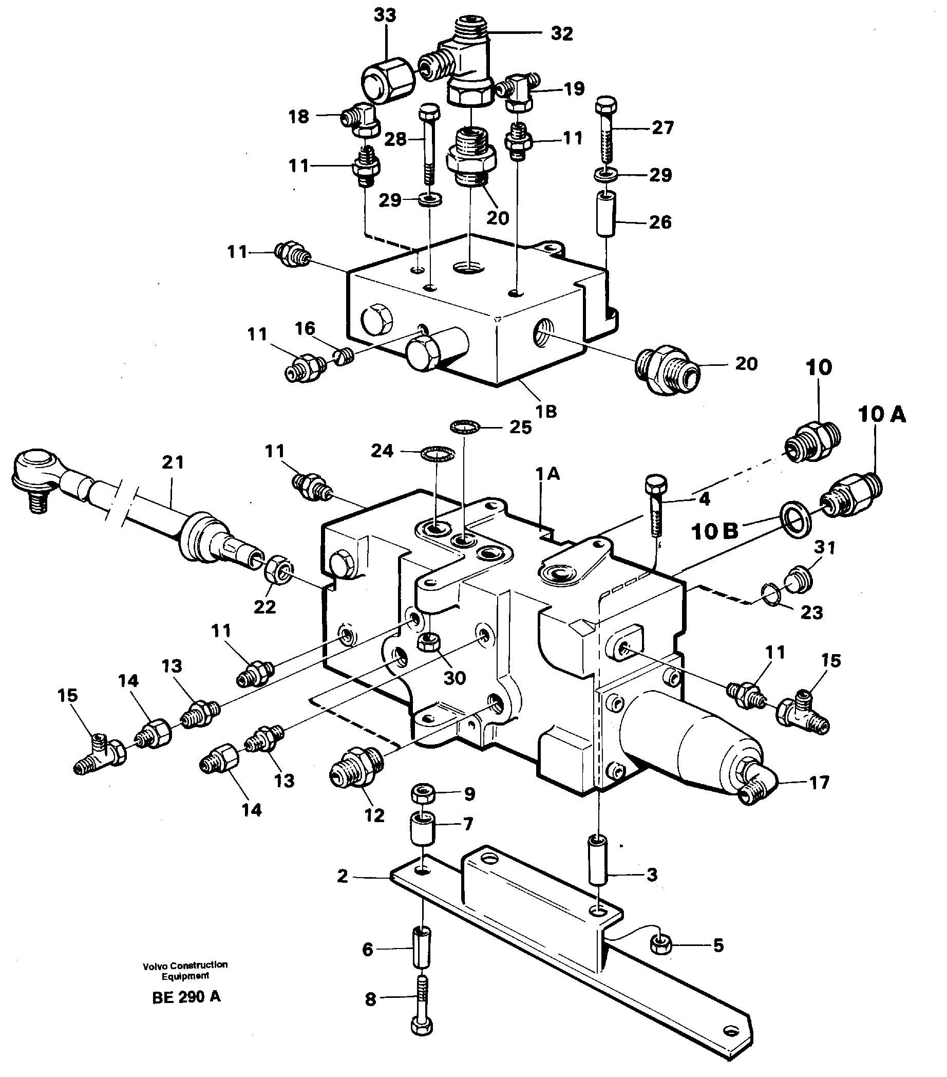 Control valve with fitting parts — volvo parts diagram